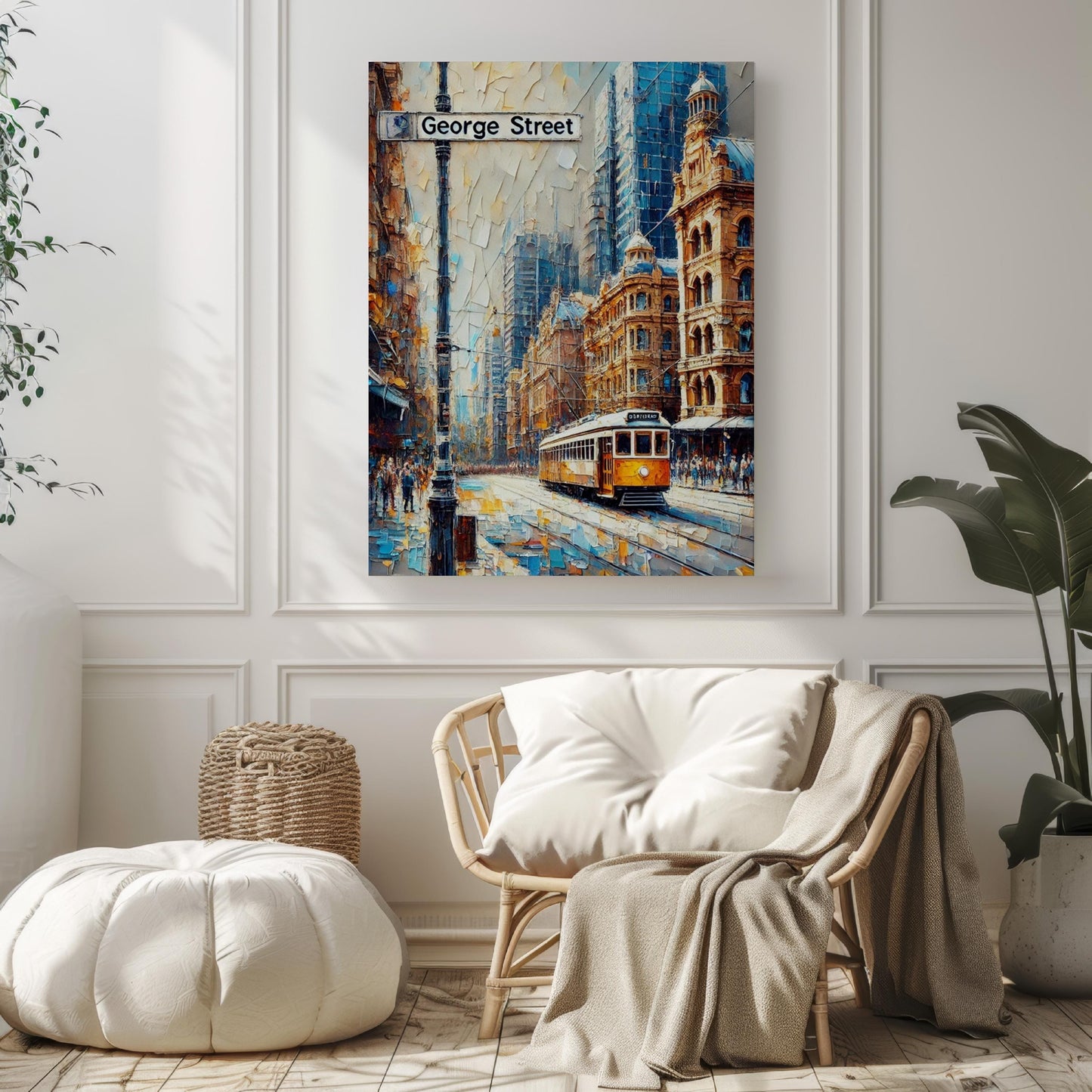 Sydney Wall Art George Street Print Travel Poster Australia Gift Housewarming Souvenir Sydney Cityscape Home Decor