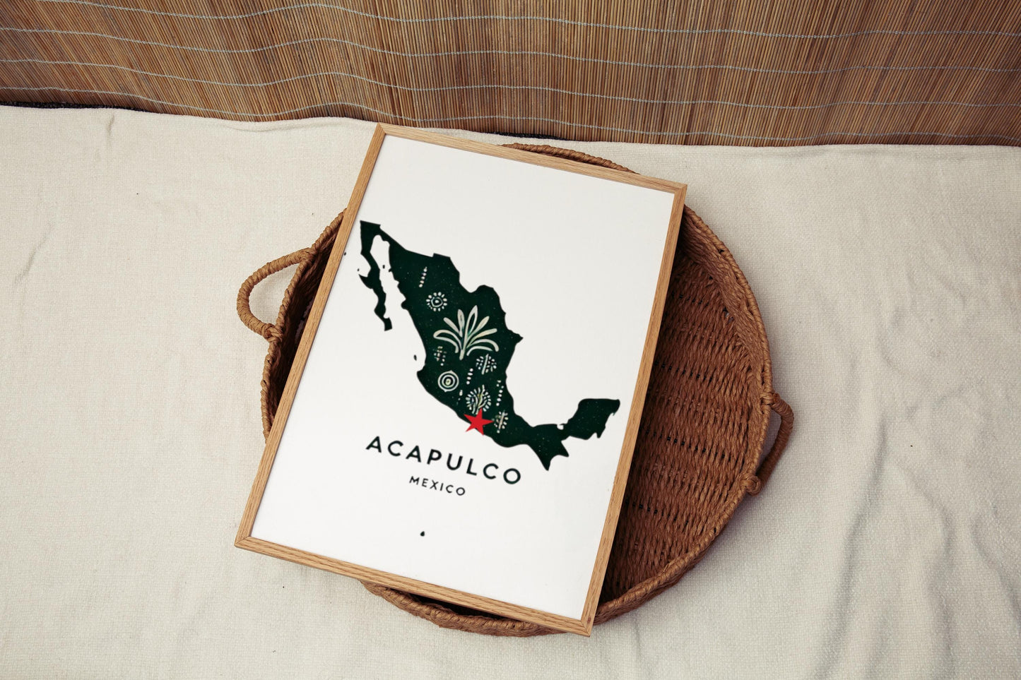 Mexico Acapulco Wall Art Print, Travel Home Decor, Mexico Gift, Housewarming & College Dorm Artwork