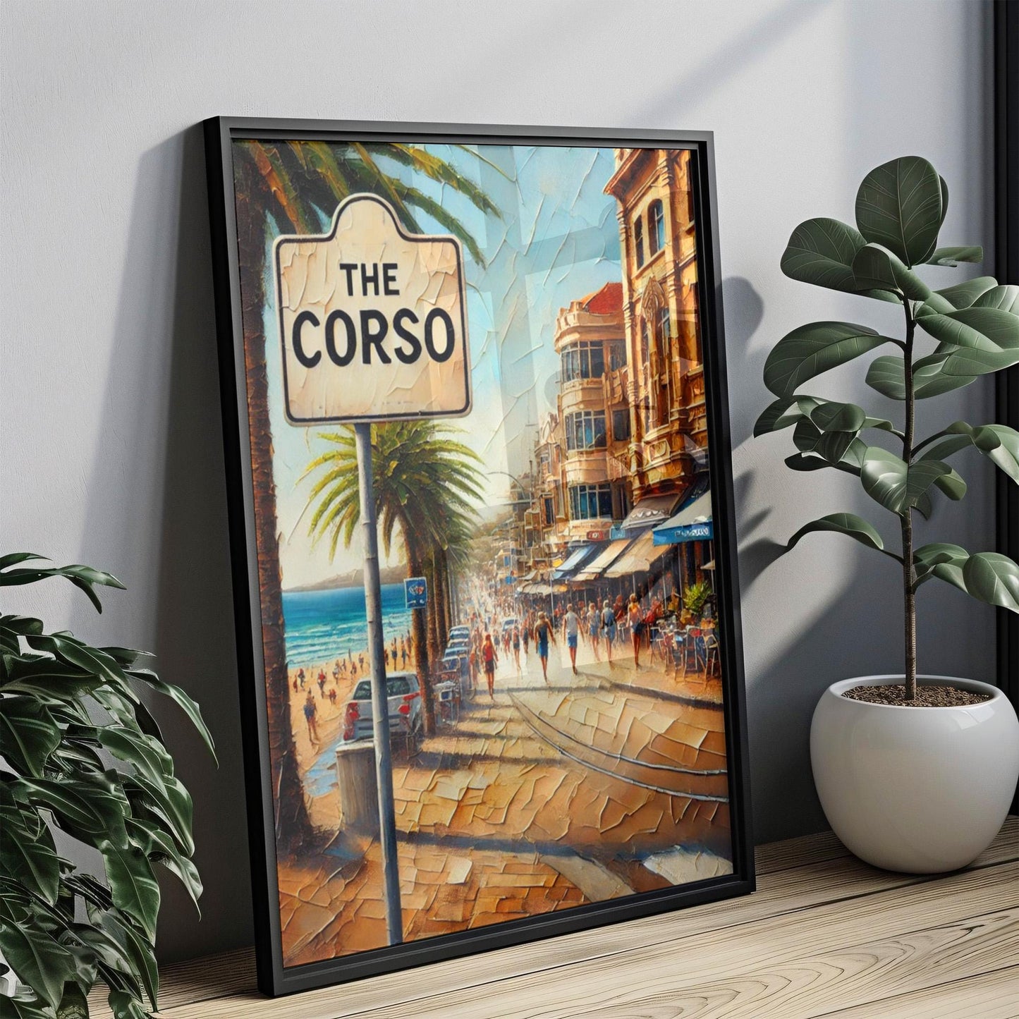 The Corso Wall Art Manly Print Australia Travel Poster Gift Souvenir | Home Decor, Housewarming, Personalized Gift, Street Sign Art