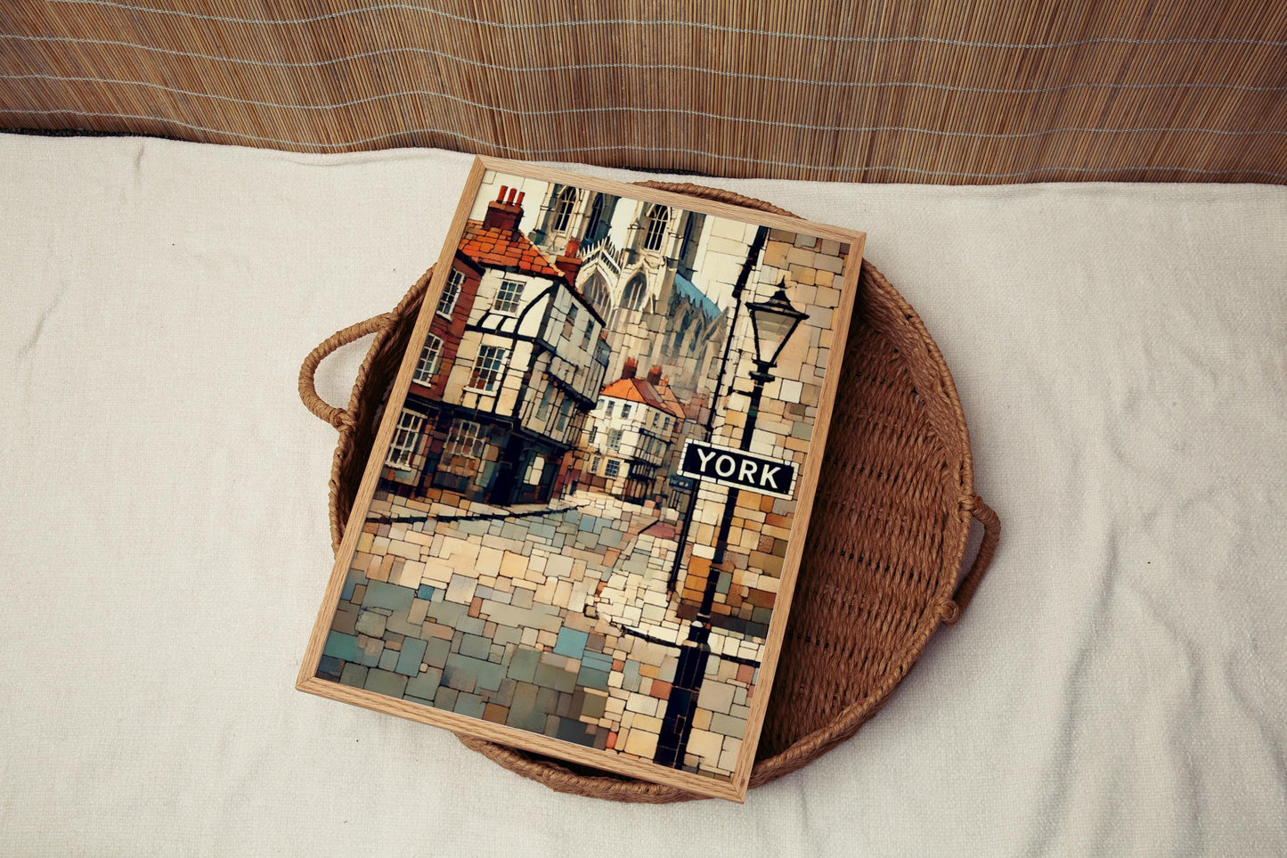 York Wall Art Print, UK Travel Poster & United Kingdom Decor, Housewarming Gift, York City Map Illustration Artwork