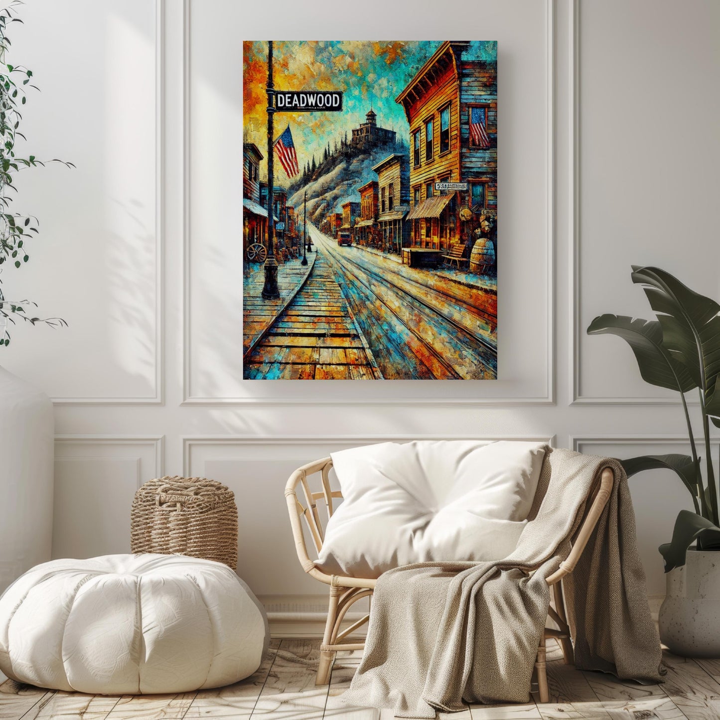 South Dakota Deadwood Wall Art Print - Travel Poster, USA Decor, Housewarming & South Dakota Gift