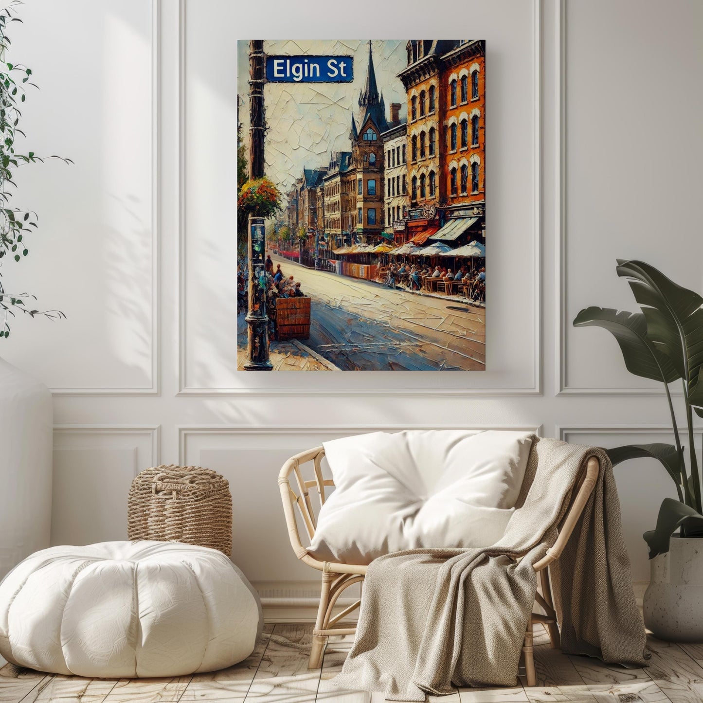Ottawa Elgin Street Wall Art Print - Canadian Travel Poster, Ottawa Gift, Housewarming Decor, Canadian Art, Urban Cityscape Illustration