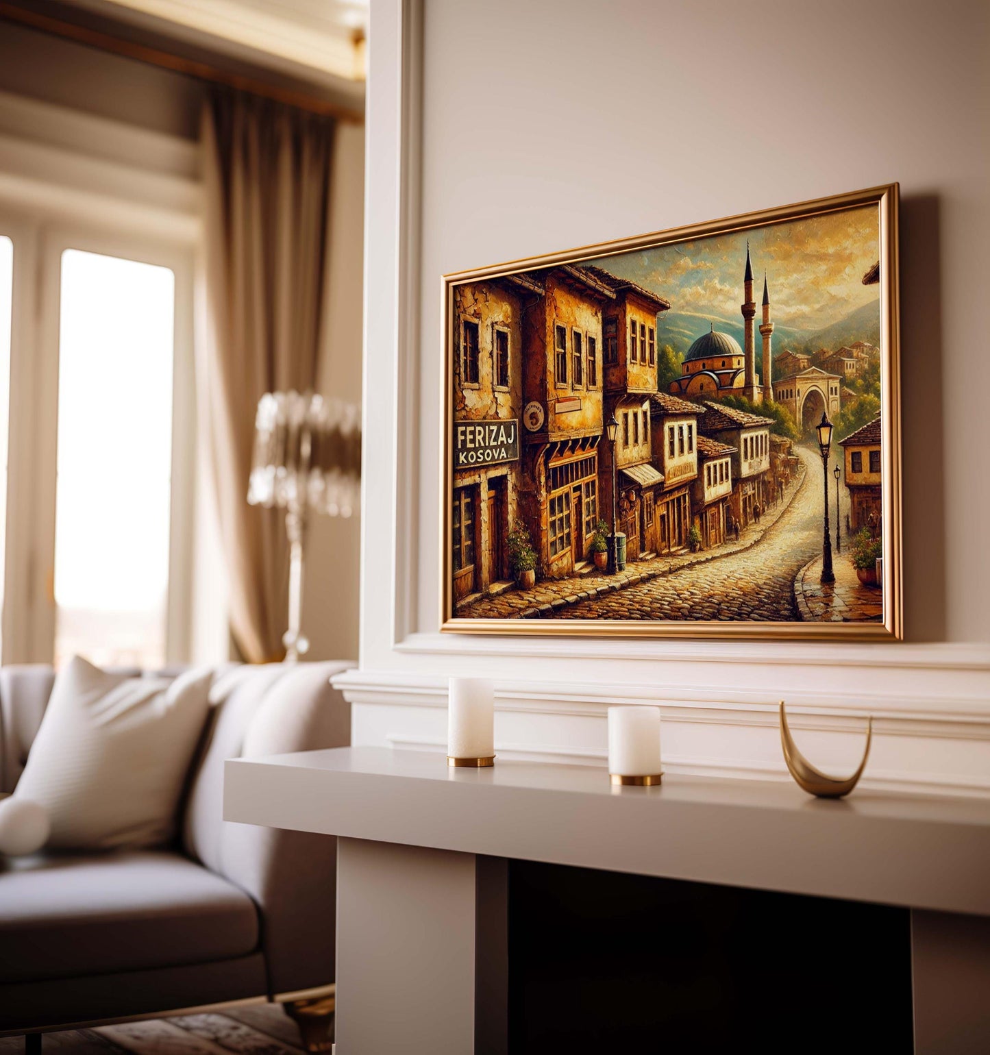 Ferizaj Art Print - LeFerizajka Wall Art Poster, Kosovo City Travel Gift & Housewarming Décor, European Style Home Accent