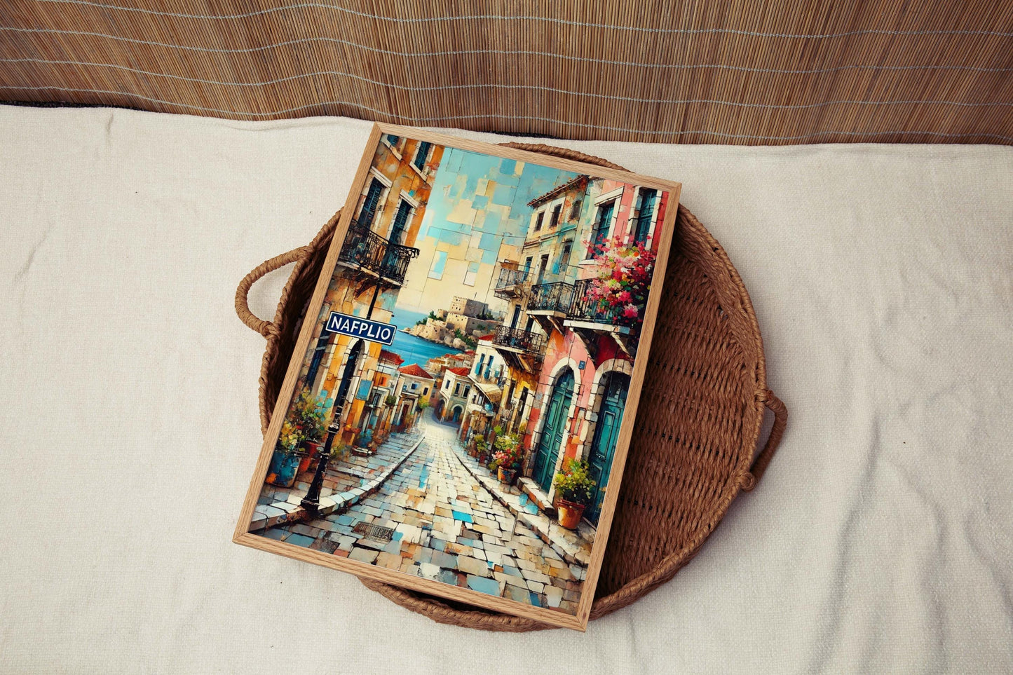 Nafplio Art Print - Greek City Wall Art, Travel Poster, Housewarming Gift, Greece Artwork, European Coastal Decor, Nautical Home Decor