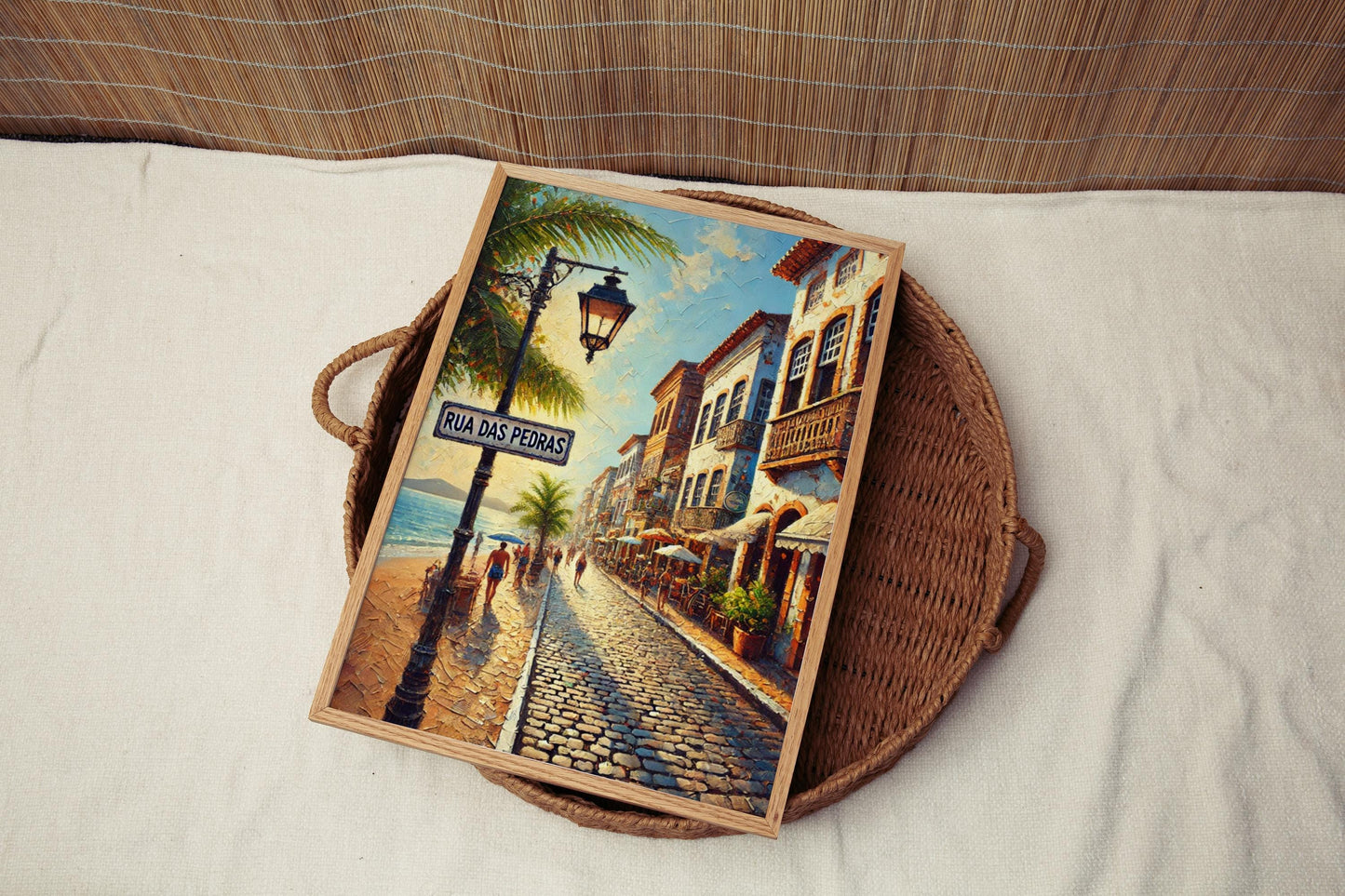 Poster Rua das Pedras Wall Art Brazil Travel Print South American Art Housewarming Gift Brazil Decor