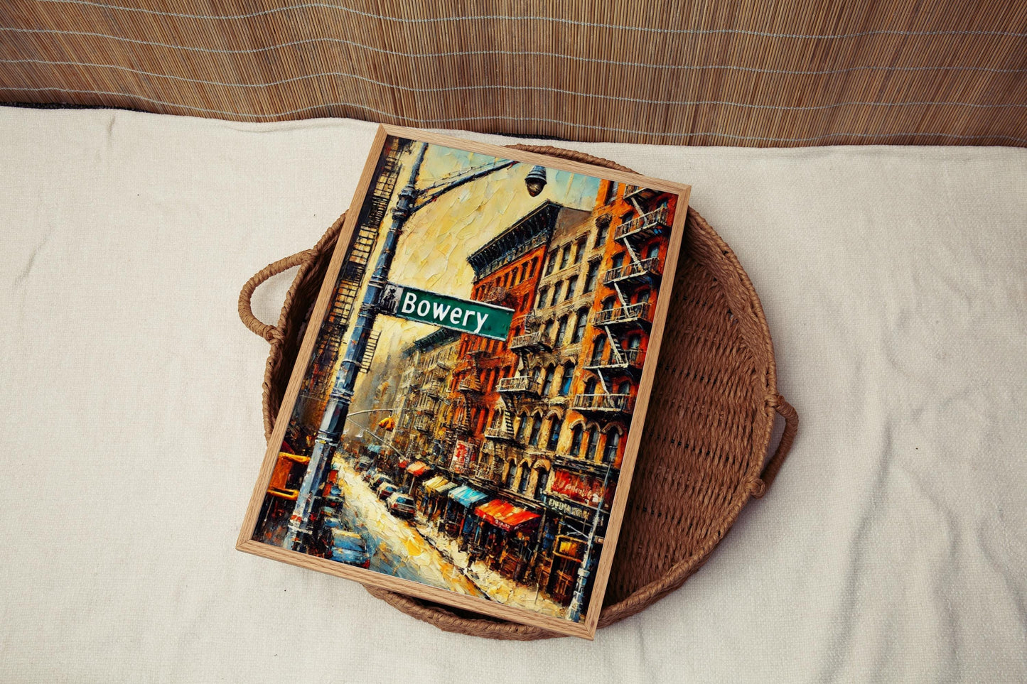 New York Bowery Street Wall Art Print, Manhattan Travel Poster, NYC Artwork, New York Gift, Housewarming & Home Decor
