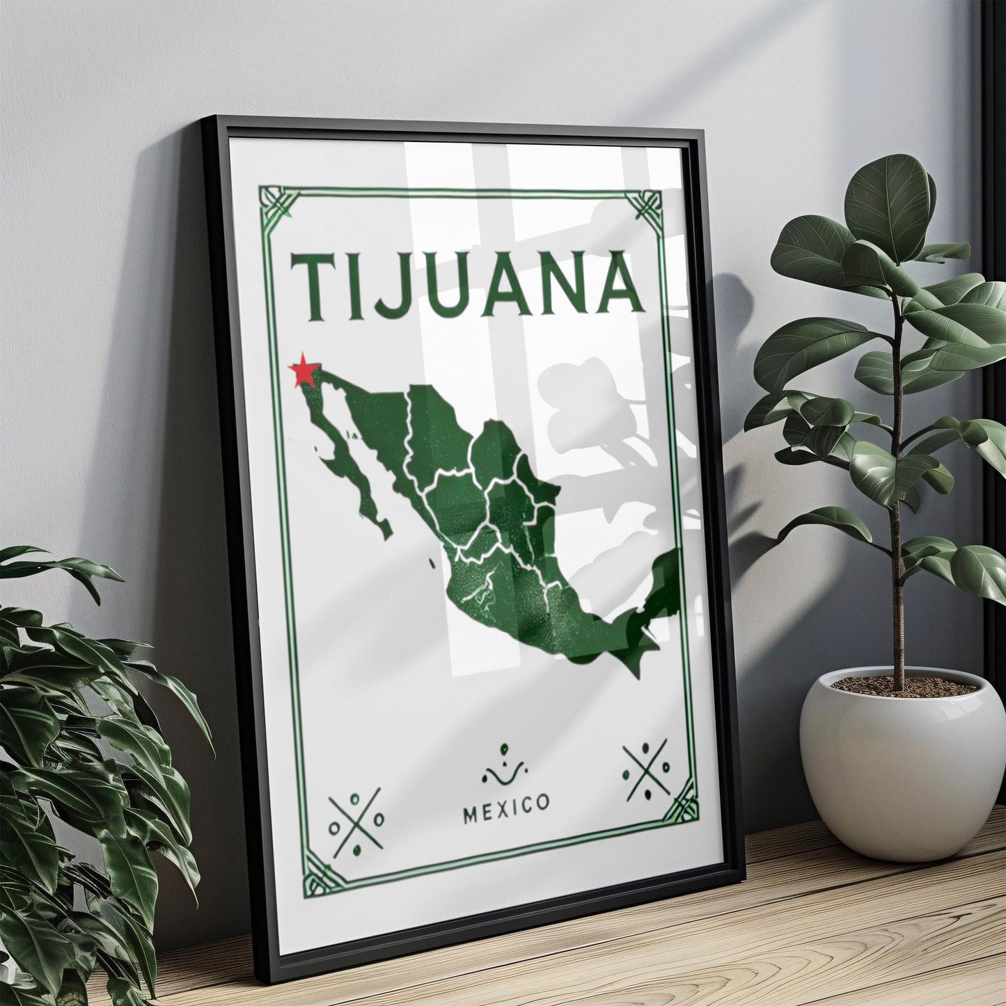 Mexico Tijuana Wall Art Print, Travel Home Decor, Mexico Gift, College Dorm & Housewarming Artwork