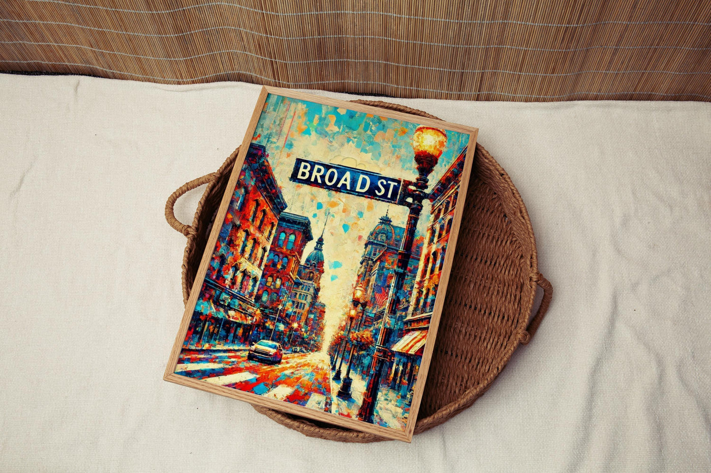 Chattanooga Broad St Wall Art Print - Tennessee Travel Poster, Housewarming Gift, Chattanooga Artwork, Broad Street Decor