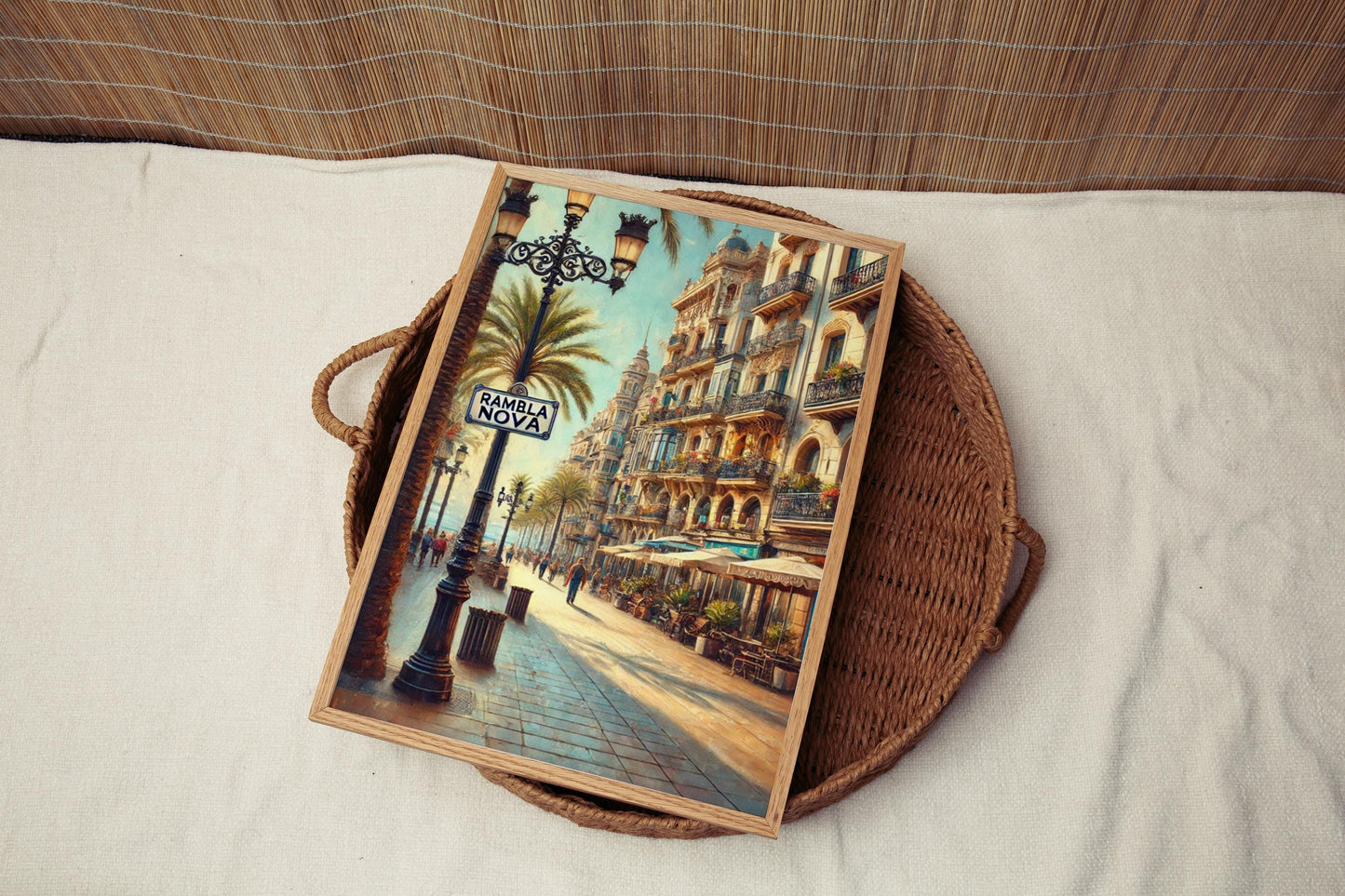 Tarragona Wall Art Rambla Nova Print Travel Poster Spain Decor Tarragona Gift Housewarming Art Travel Print