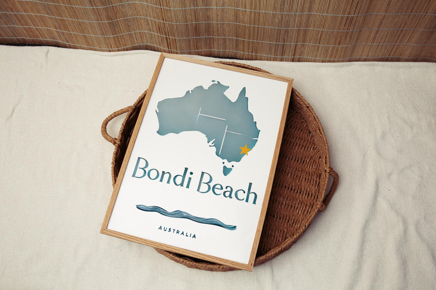 Australia Bondi Beach Wall Art Print – Coastal Travel Decor, Housewarming & College Gift, Modern Home Artwork, Australia Beach Poster