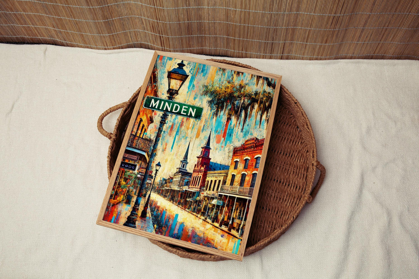 Minden Wall Art Print – Louisiana Travel Poster, American Decor, Housewarming Gift, Unique Minden Louisiana Printable Map