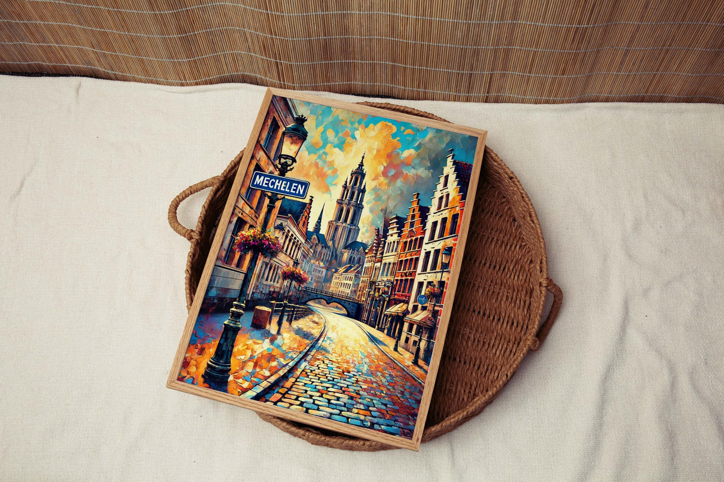 Mechelen Art Print - Belgium City Wall Art, Travel Poster, European Home Decor, Mechelen Gift, Housewarming Present, Unique Belgium Artwork
