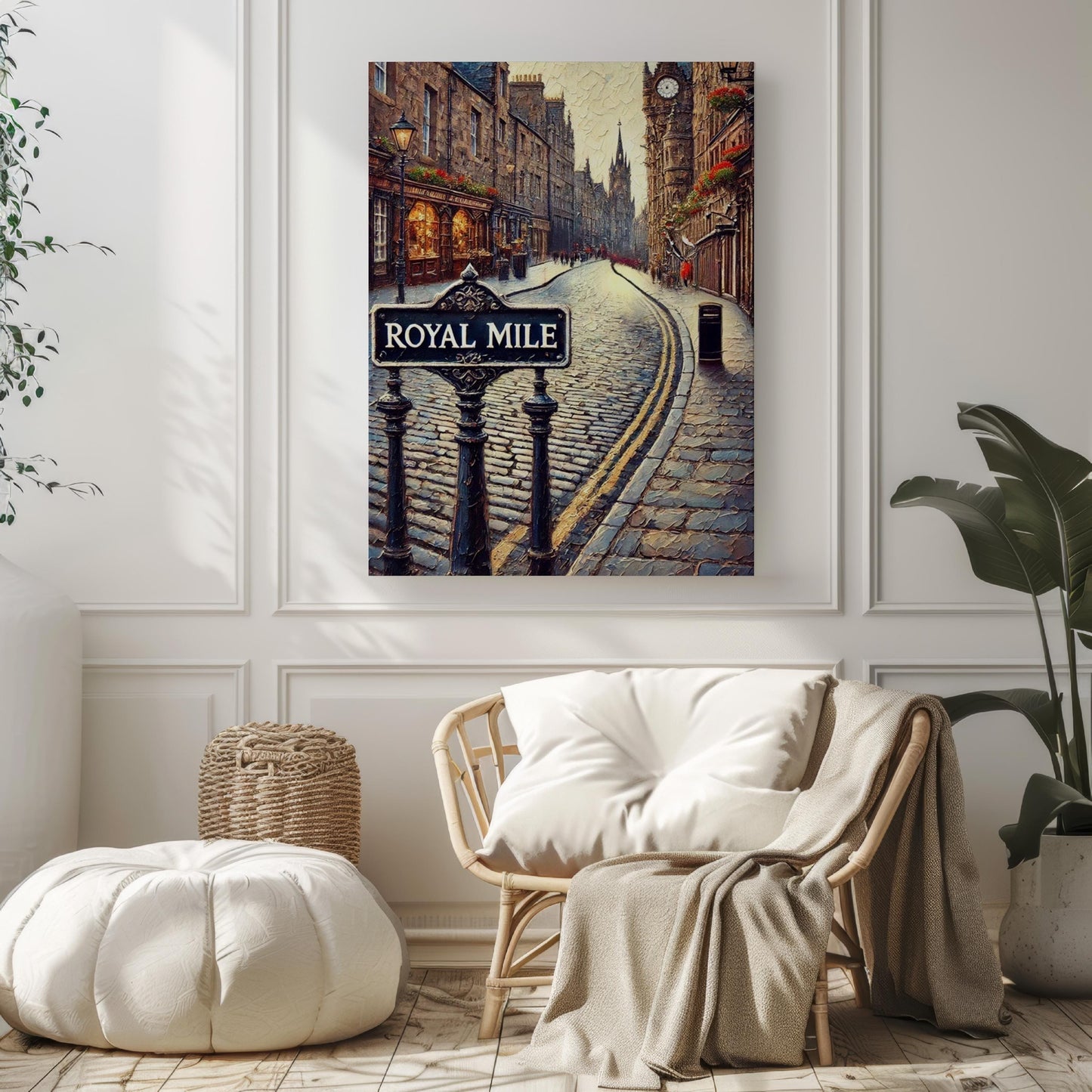Wall Art Royal Mile Print Edinburgh Scotland Travel Poster Housewarming Gift Scottish City Artwork