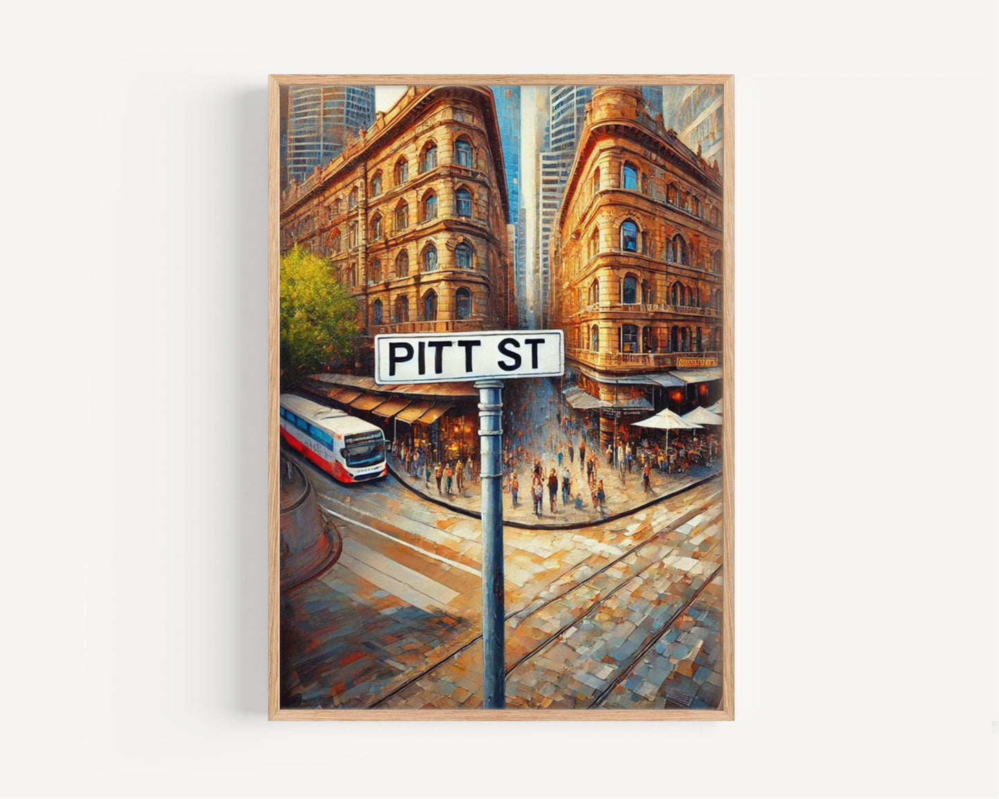 Sydney Pitt Street Wall Art Print, Travel Poster, Australia Home Decor, Sydney Gift & Housewarming Idea, Modern Aussie Cityscape Artwork