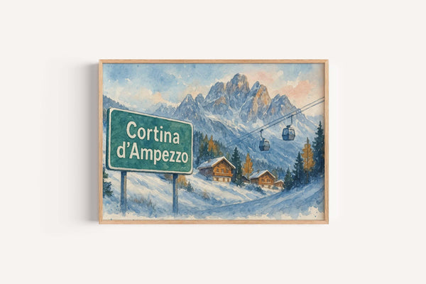 Cortina D'Ampezzo Poster - Cortina D'Ampezzo, Italy