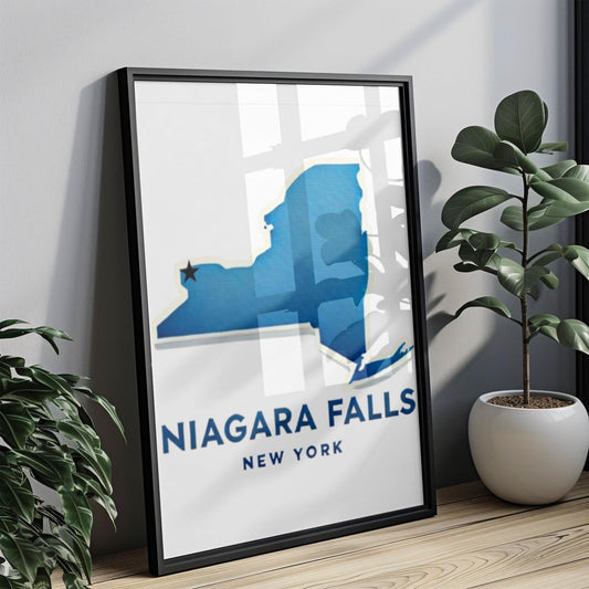 Niagara Falls Wall Art Print – New York Travel Decor, NY Gift, Housewarming & College Room Decoration