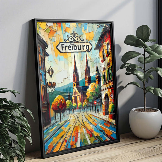 Freiburg Art Print – Germany City Wall Art, Travel Poster, European Home Decor, Housewarming Gift, Freiburg Map Illustration