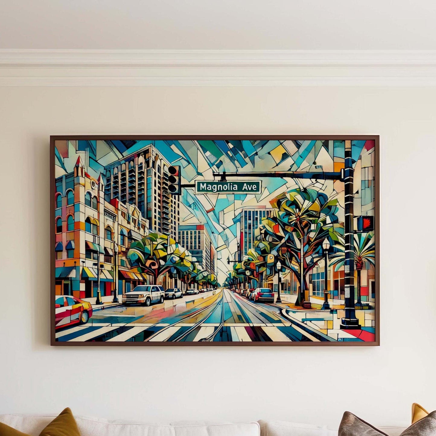 Magnolia Ave Print - Orlando Travel Wall Art, Florida Home Decor, Housewarming Gift, Scenic Magnolia Avenue Poster, FL Art & Souvenir