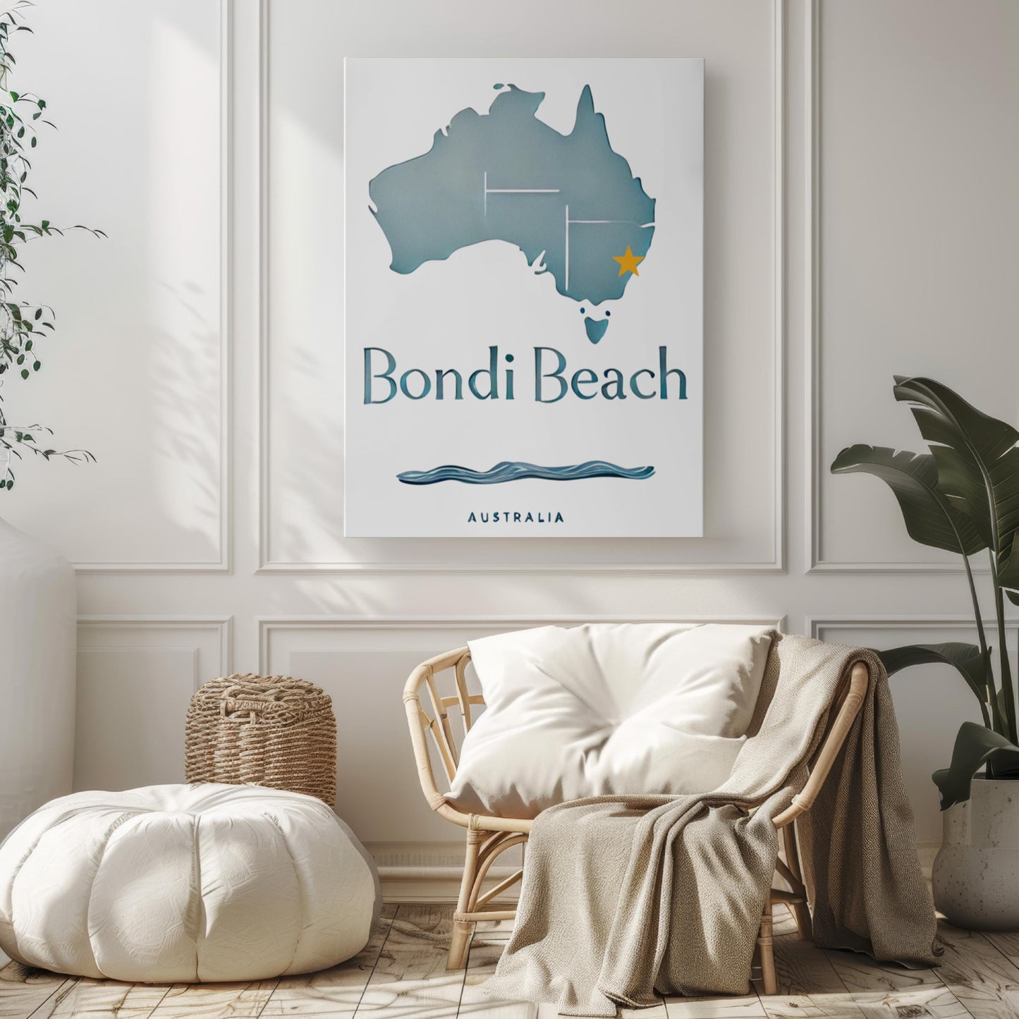 Australia Bondi Beach Wall Art Print – Coastal Travel Decor, Housewarming & College Gift, Modern Home Artwork, Australia Beach Poster