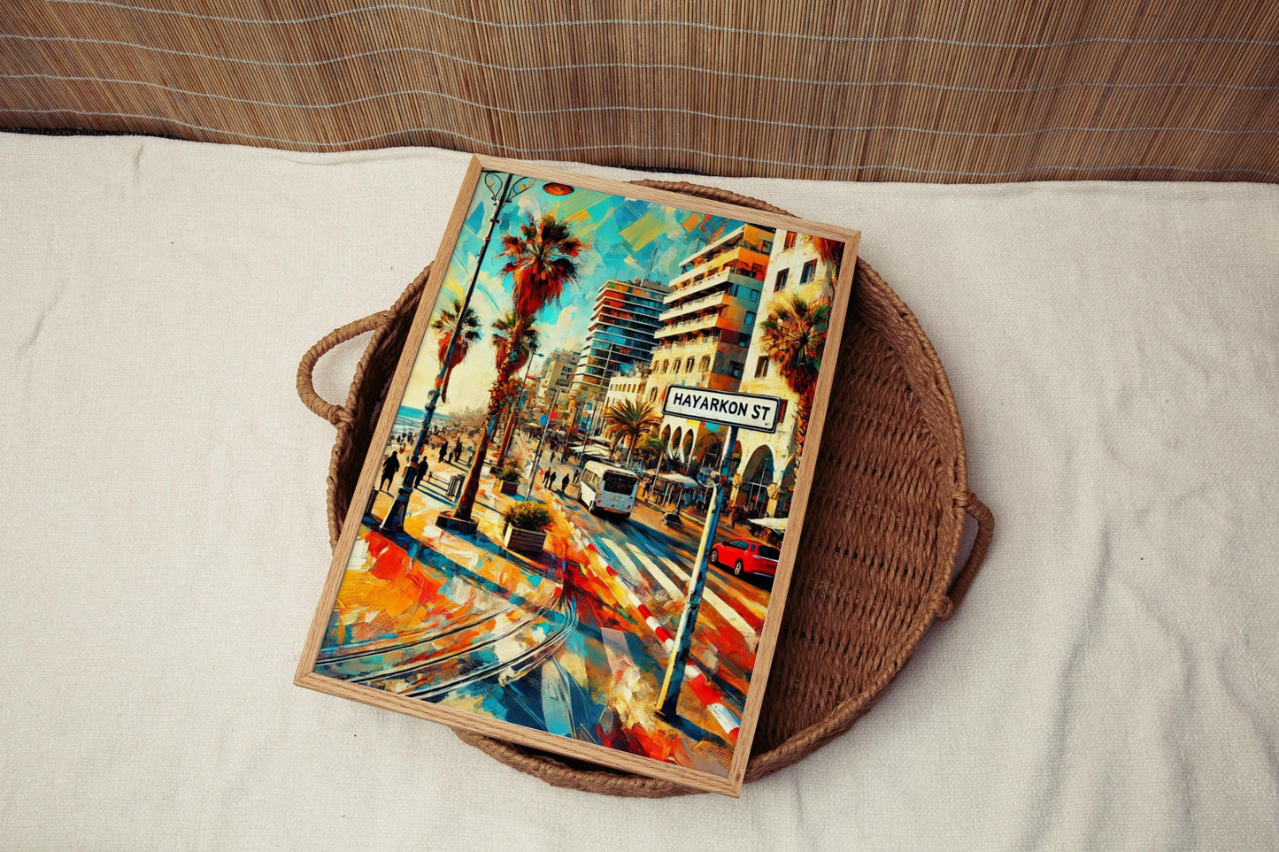 Wall Art HaYarkon St Print Tel Aviv Travel Poster Israel Gift Housewarming Decor Artwork