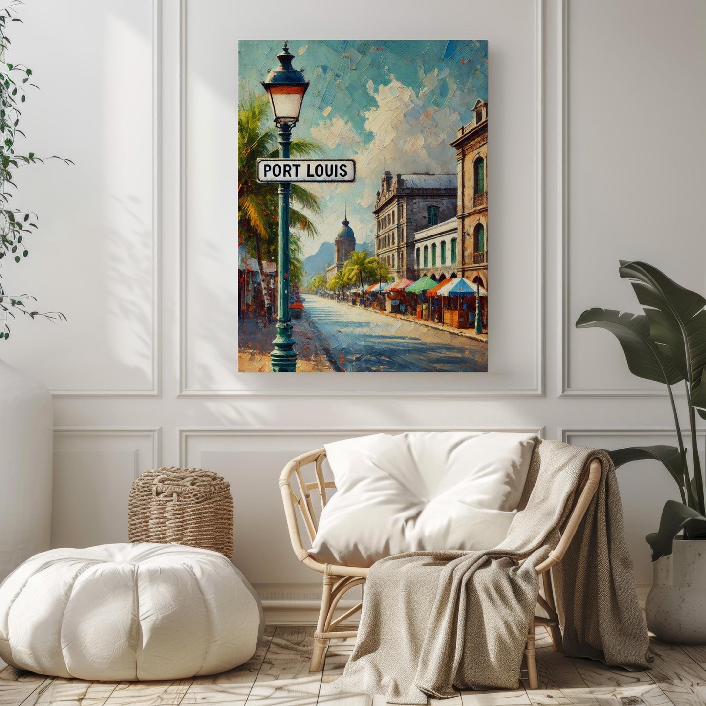 Mauritius Port Louis Wall Art Print - Travel Poster, African Souvenir, Housewarming Gift, Mauritius Travel Decor