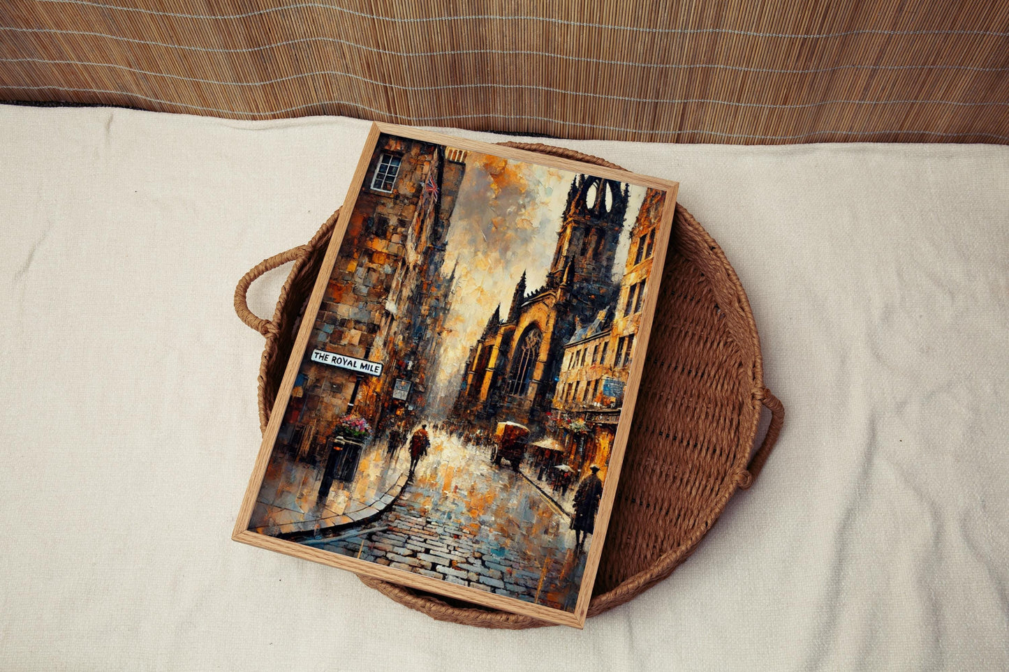 United Kingdom Art | Edinburgh The Royal Mile Wall Art Print | Cityscape Travel Poster | Scotland Decor | Housewarming Gift