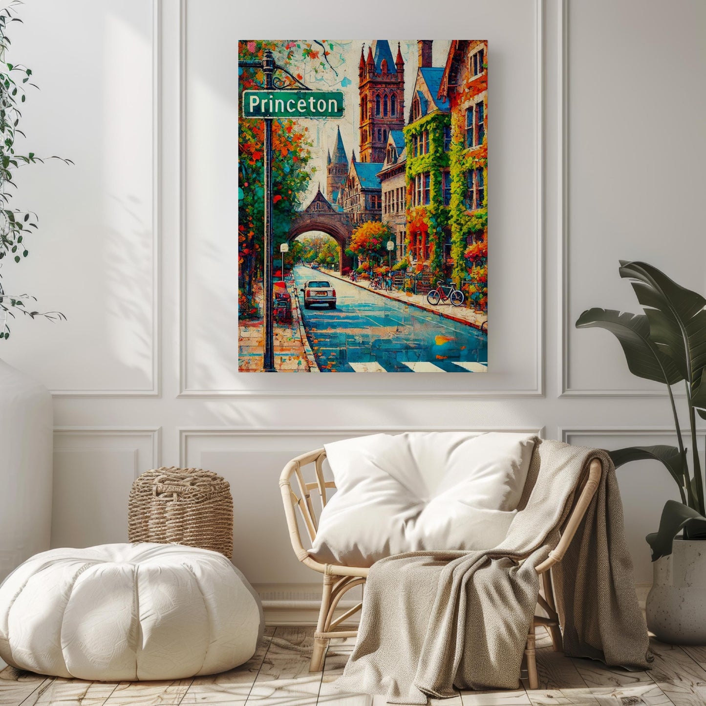New Jersey Princeton Wall Art Print, Travel Poster & American Art Decor, New Jersey Gift, Housewarming Present