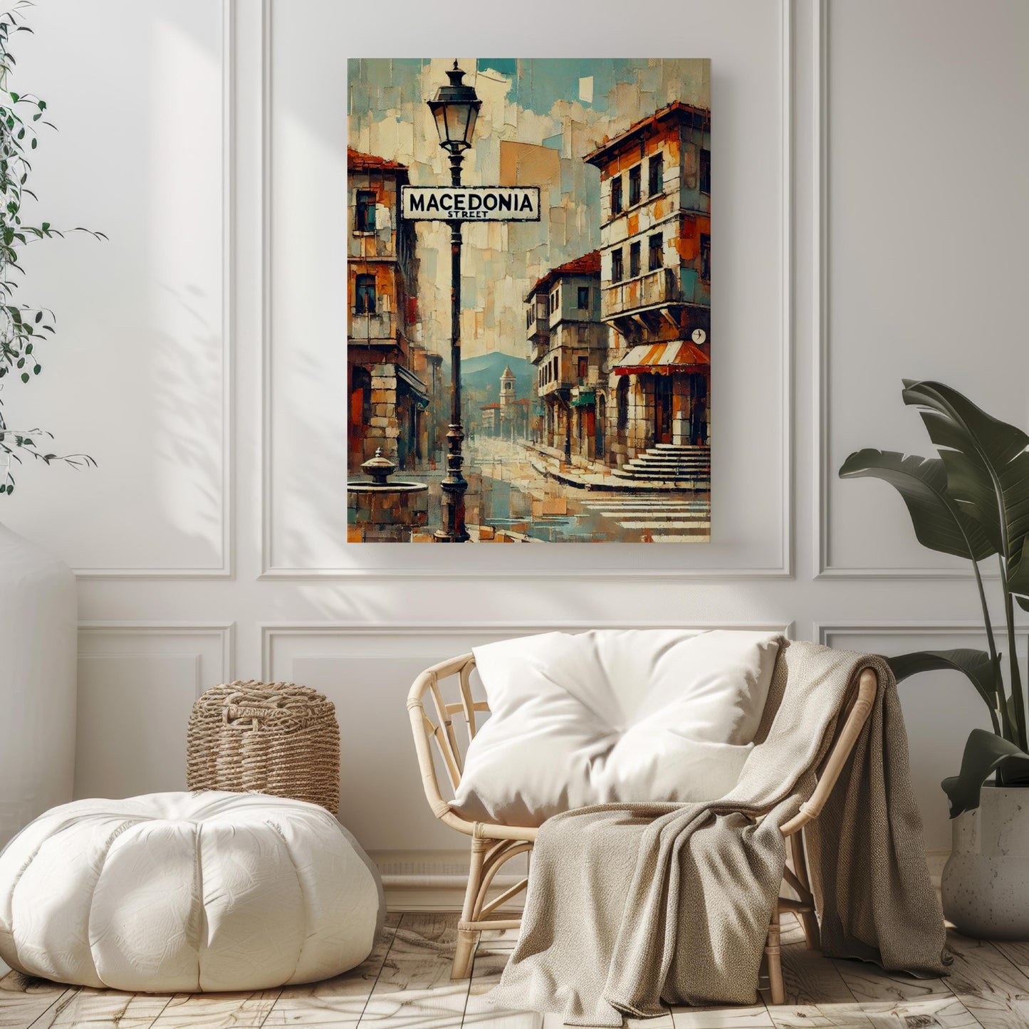Macedonia Street Wall Art, Skopje Print, North Macedonia Travel Poster, Cityscape Decor, European Vacation Artwork, Gift for Travelers