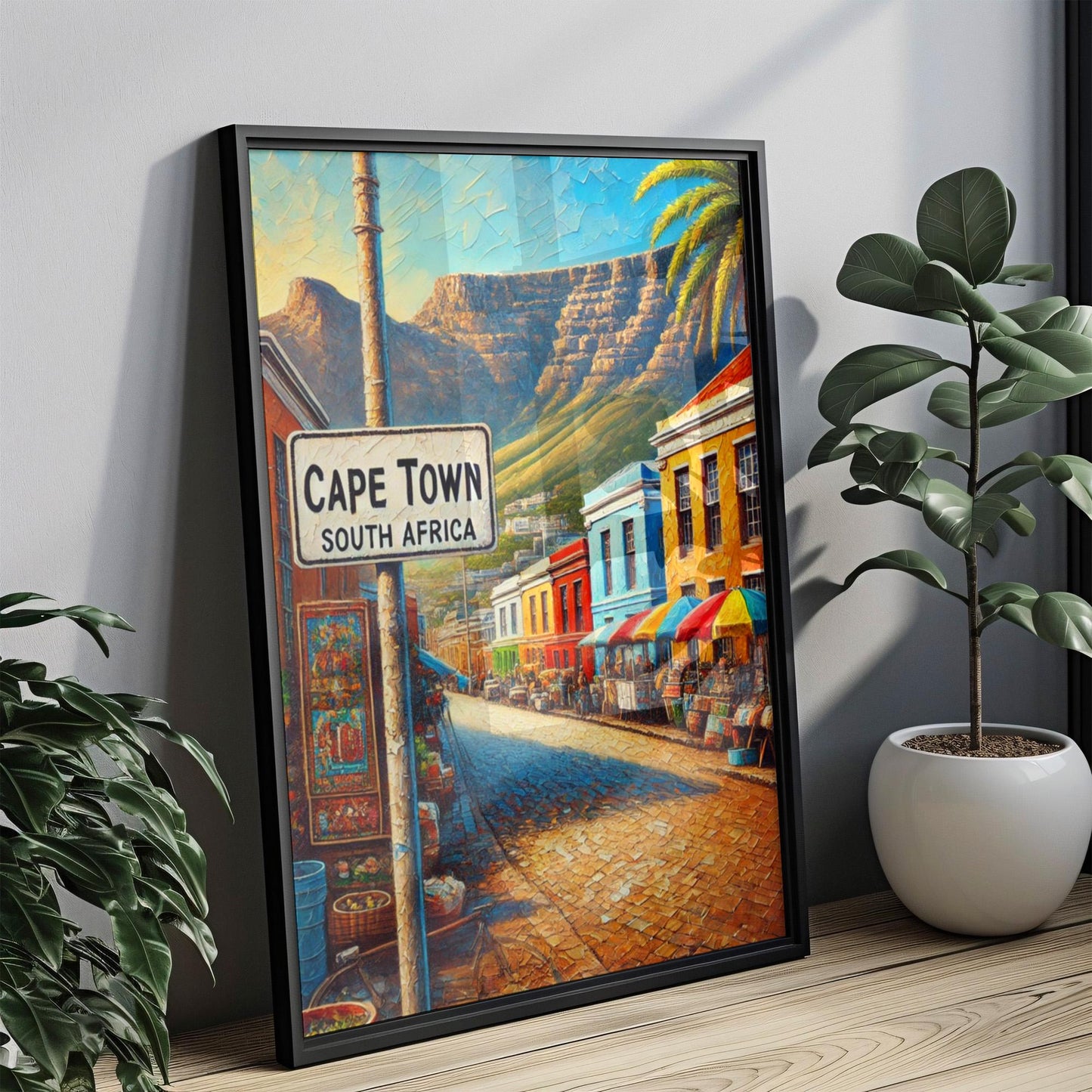 Cape Town Wall Art Print - South Africa Travel Poster, African Decor, Housewarming Gift, Cape Town Map, Modern Travel Art