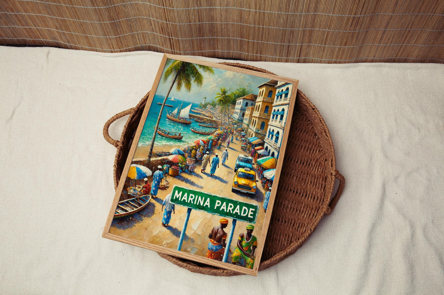 Marina Parade Wall Art, Banjul Print, The Gambia Art, Street Scene Decor, Travel Souvenir, Home Gift, Museum-Grade Paper, Vibrant Finish