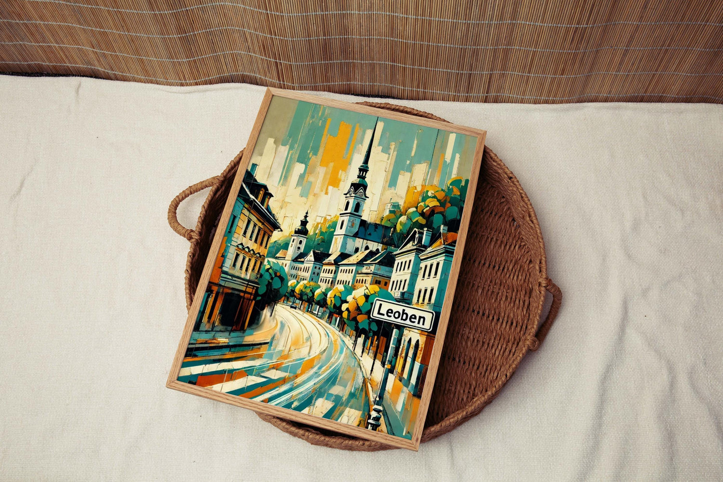 Leoben Art Wall Decor, Austria City Gift, Travel Print & Poster, European Artwork, Housewarming Present, Leoben Travel Wall Art