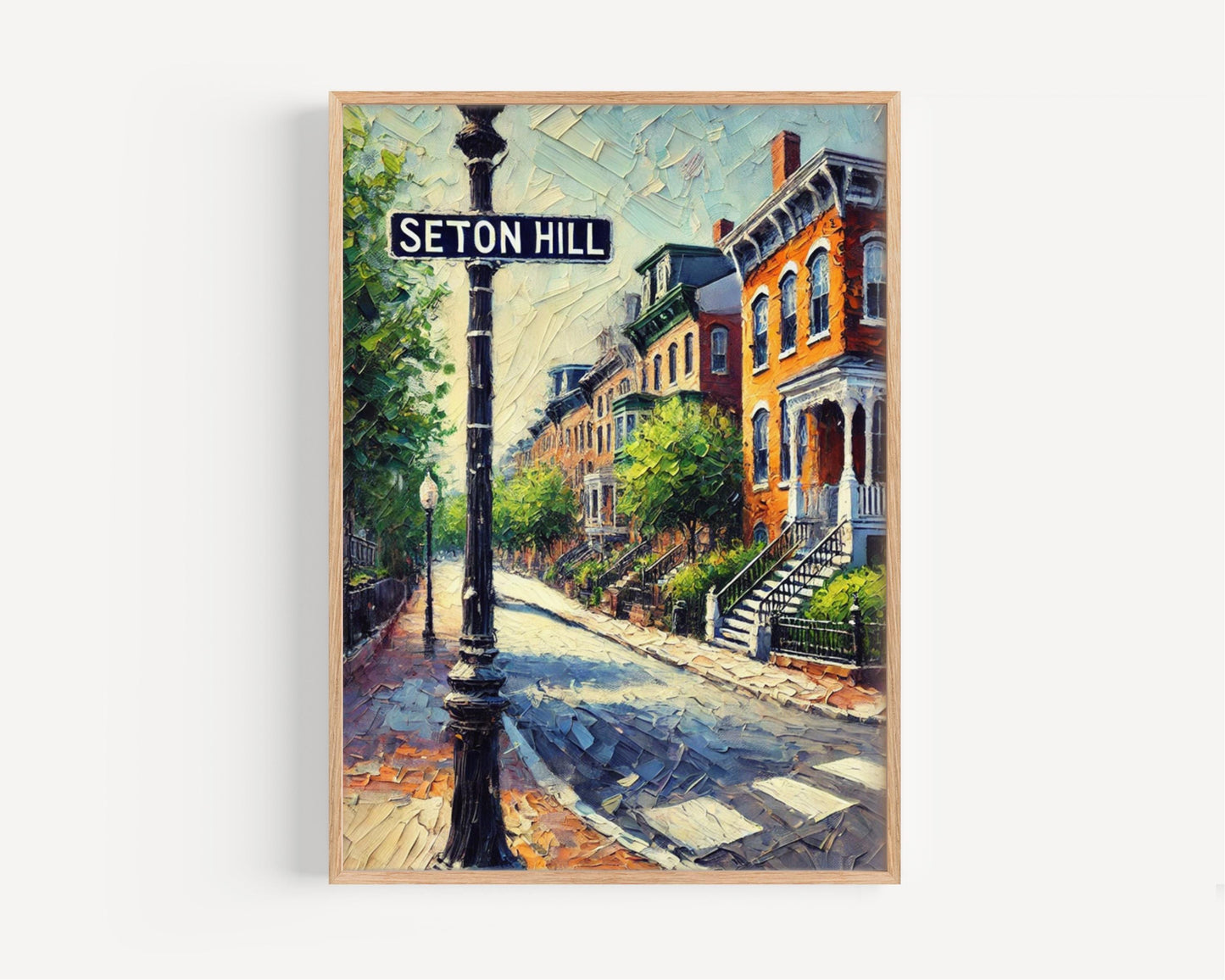 Baltimore Wall Art Seton Hill Print Travel Poster Maryland Gift USA Home Decor Housewarming