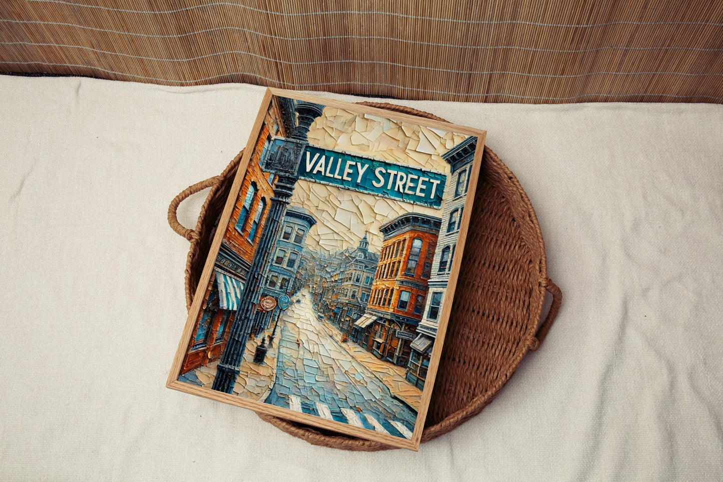 Valley Street Wall Art, Manchester Print, New Hampshire Art, “City” Gift, Travel Souvenir, Travel Poster, “State” Art, PERSONALIZED GIFT