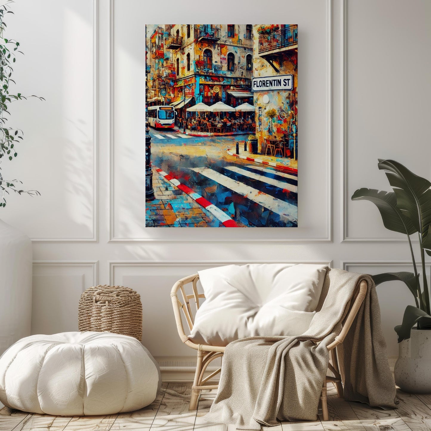 Tel Aviv Florentin Wall Art Print - Tel Aviv Street Poster, Travel Gift & Housewarming Decor, Israel Cityscape Artwork