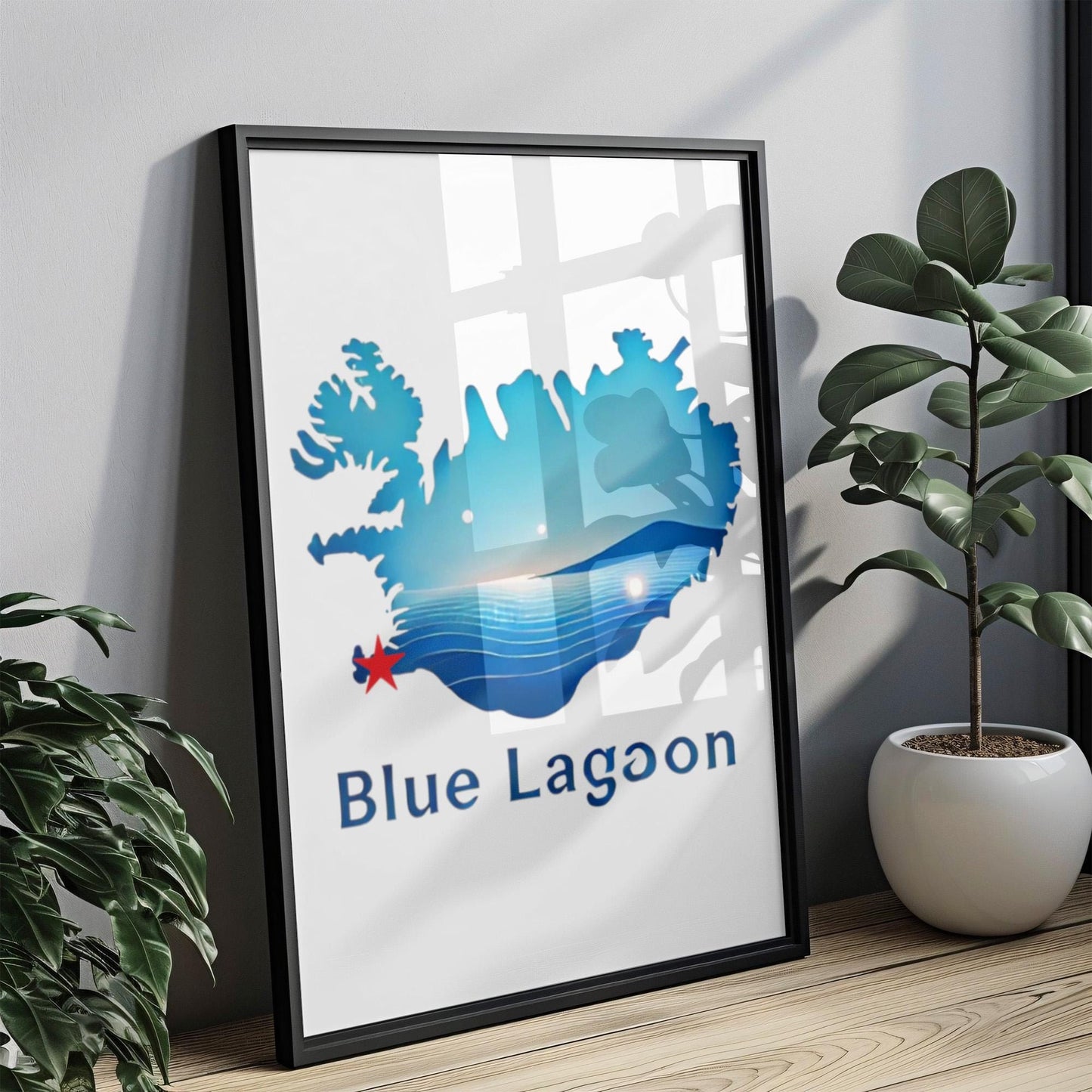 Blue Lagoon Wall Art Print - Iceland Travel Decor, Blue Lagoon Iceland Gift, Housewarming & College Dorm Room Decoration