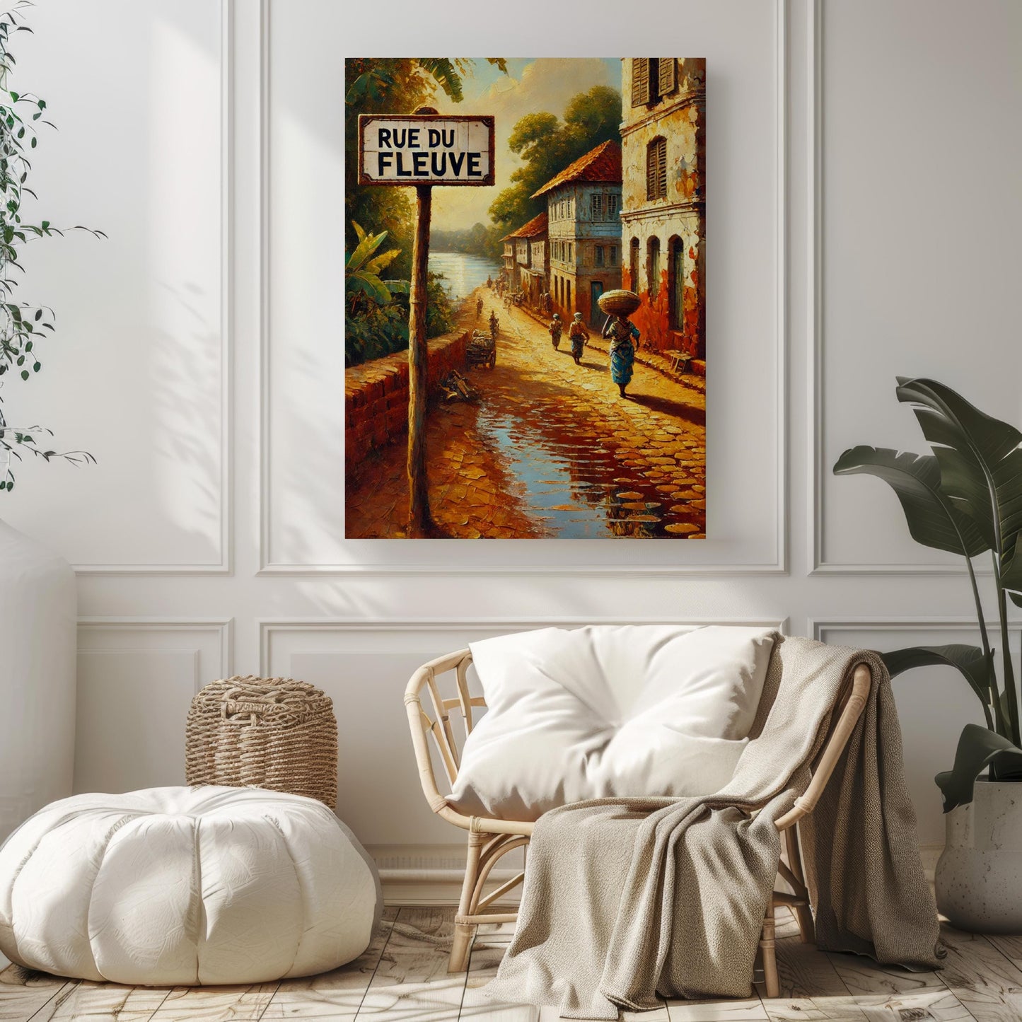 Rue du Fleuve Wall Art, Bangui Print, Central African Republic Art, Travel Poster, Cityscape Decor, African Travel Souvenir