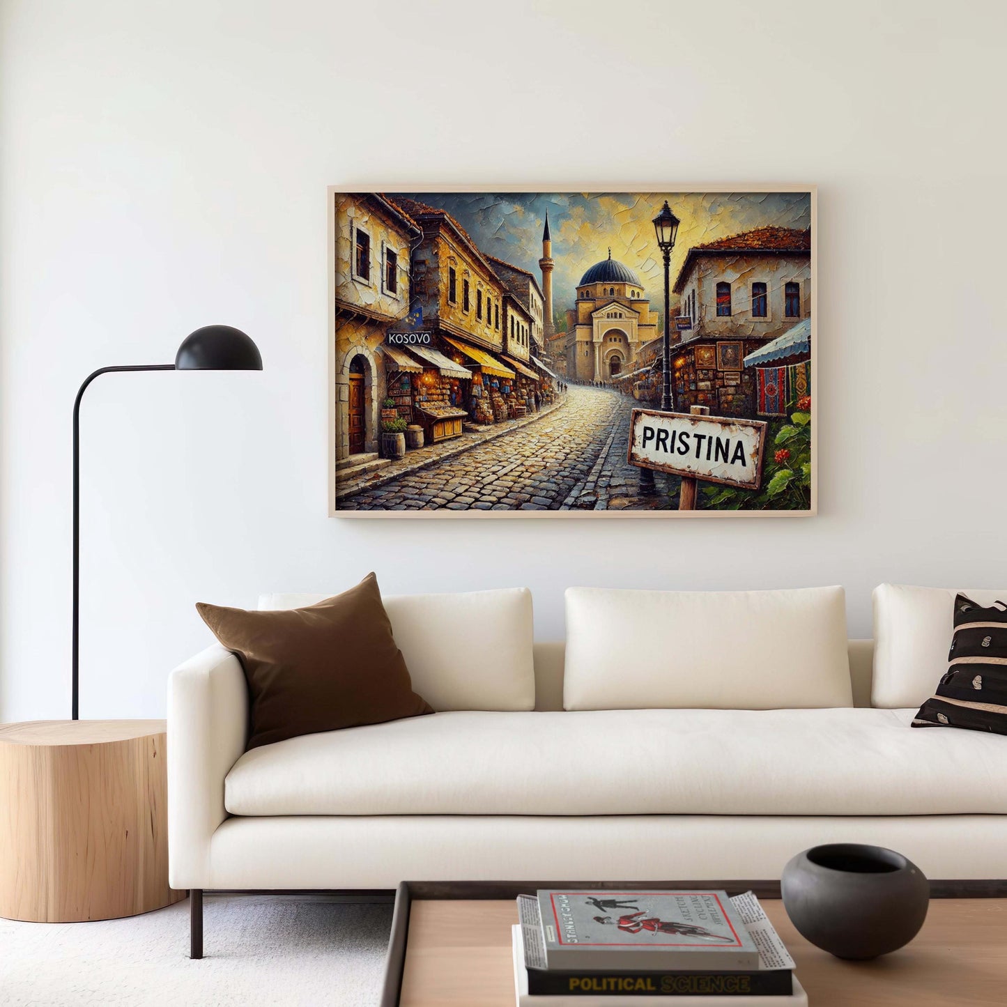 Pristina Art Wall Decor, Kosovo City Print, European Travel Poster, Unique Housewarming Gift, Modern Pristina Wall Art Print