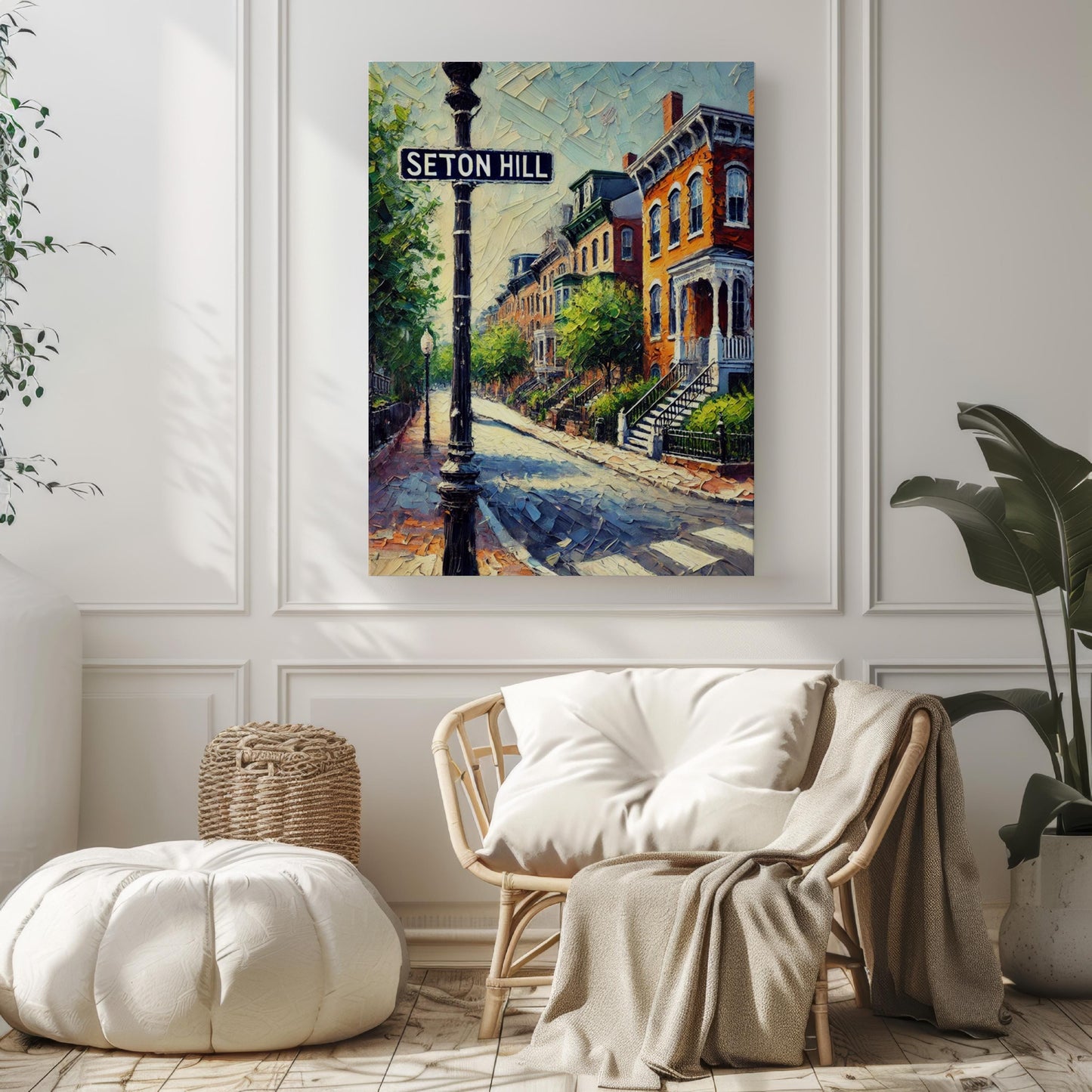 Baltimore Wall Art Seton Hill Print Travel Poster Maryland Gift USA Home Decor Housewarming