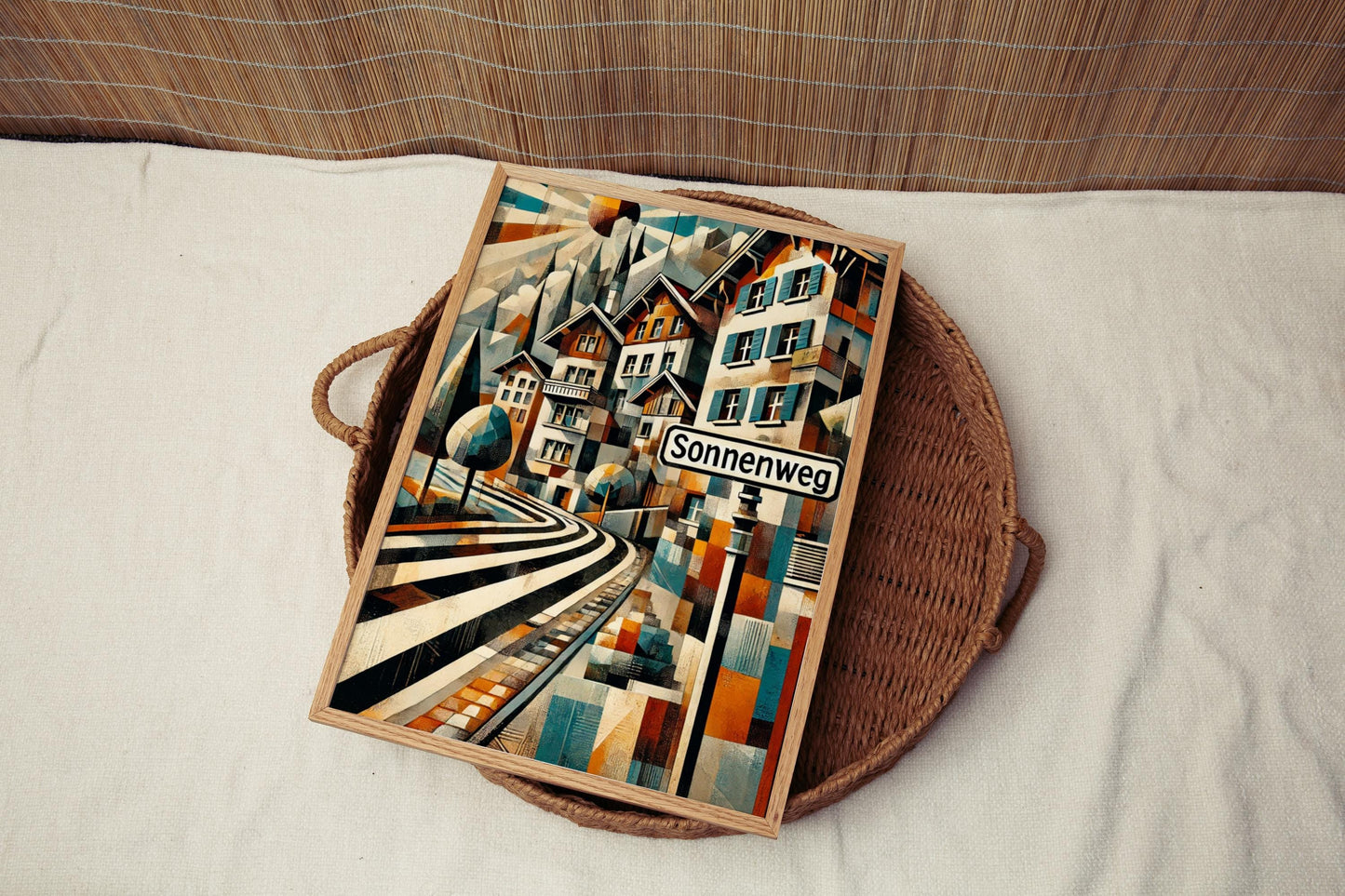 Zurich Sonnenweg Street Wall Art Print – Switzerland Travel Poster, Housewarming Gift, Zurich City Map Decor