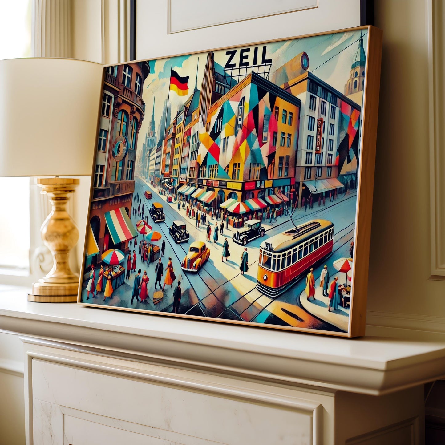 Zeil Print Frankfurt Wall Art, Germany Travel Poster & German Decor, Housewarming Gift, Zeil Travel Print Illustration