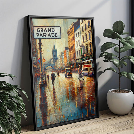 Ireland Grand Parade Wall Art Print – Cork Travel Poster, Housewarming Gift & Ireland Decor Artwork