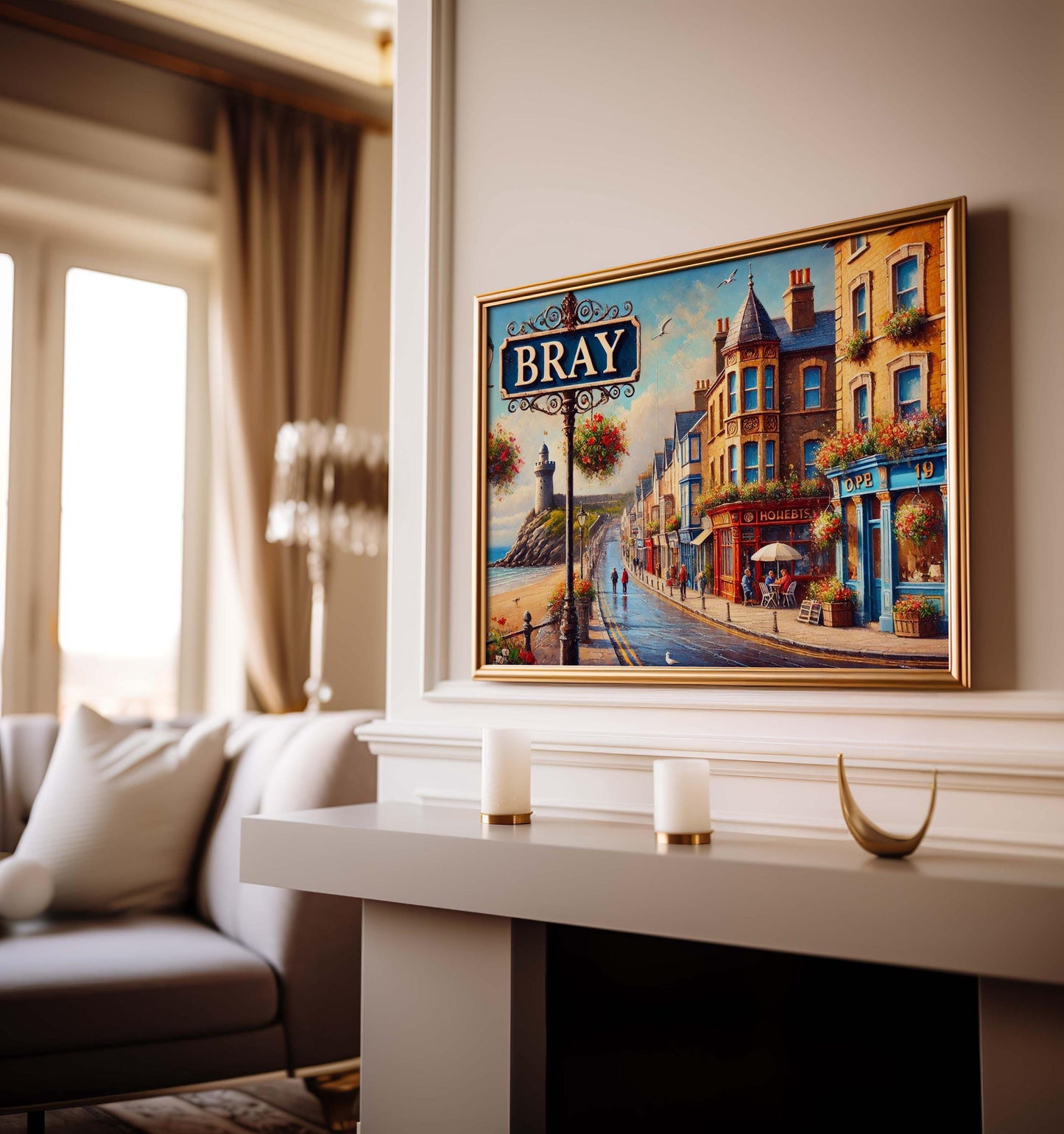 Bray Art Print - Ireland City Travel Poster, European Wall Art, Housewarming Gift, Bray Ireland Artwork, Coastal Home Decor, Travel Gift