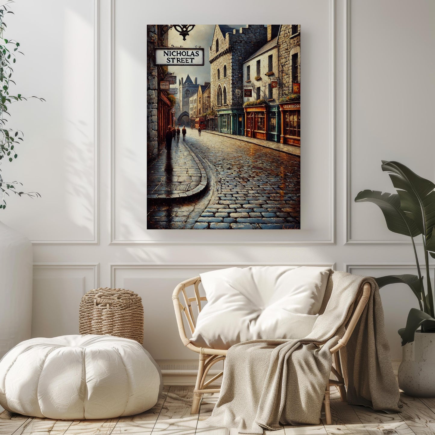 Wall Art Nicholas St Limerick Print - Ireland Travel Poster & Gift, Housewarming Ireland Artwork, Unique Irish Decor