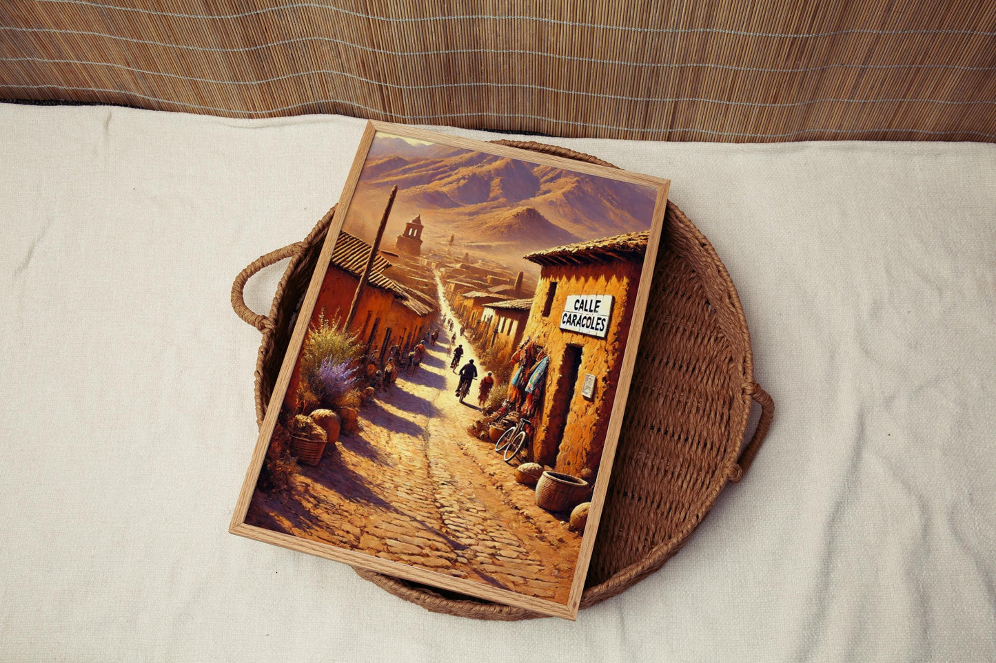 Calle Caracoles Wall Art, San Pedro de Atacama Print, Chile Travel Poster, Desert Magic Home Decor, Rustic Street Scene, Gift for Travelers