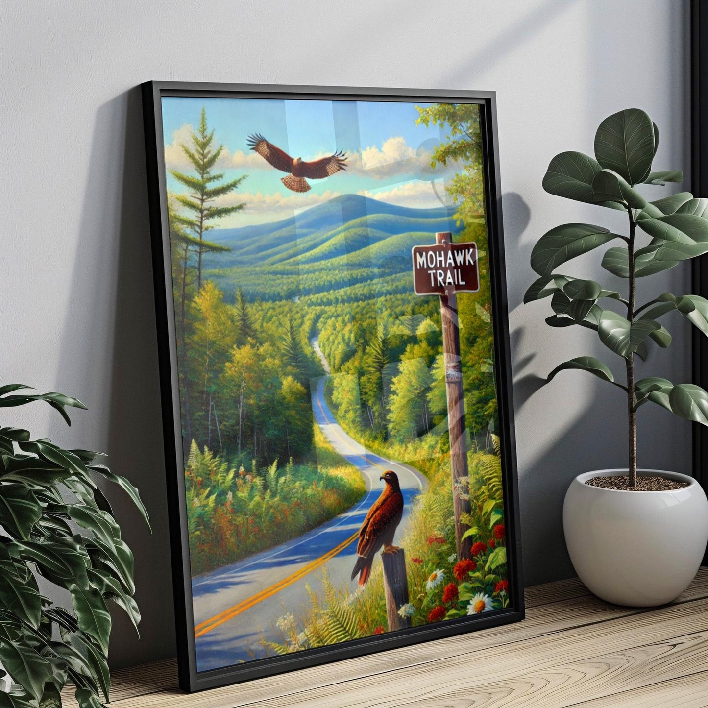 Massachusetts Art Mohawk Trail Wall Art Print – Travel Poster, American Gift & Housewarming Decor
