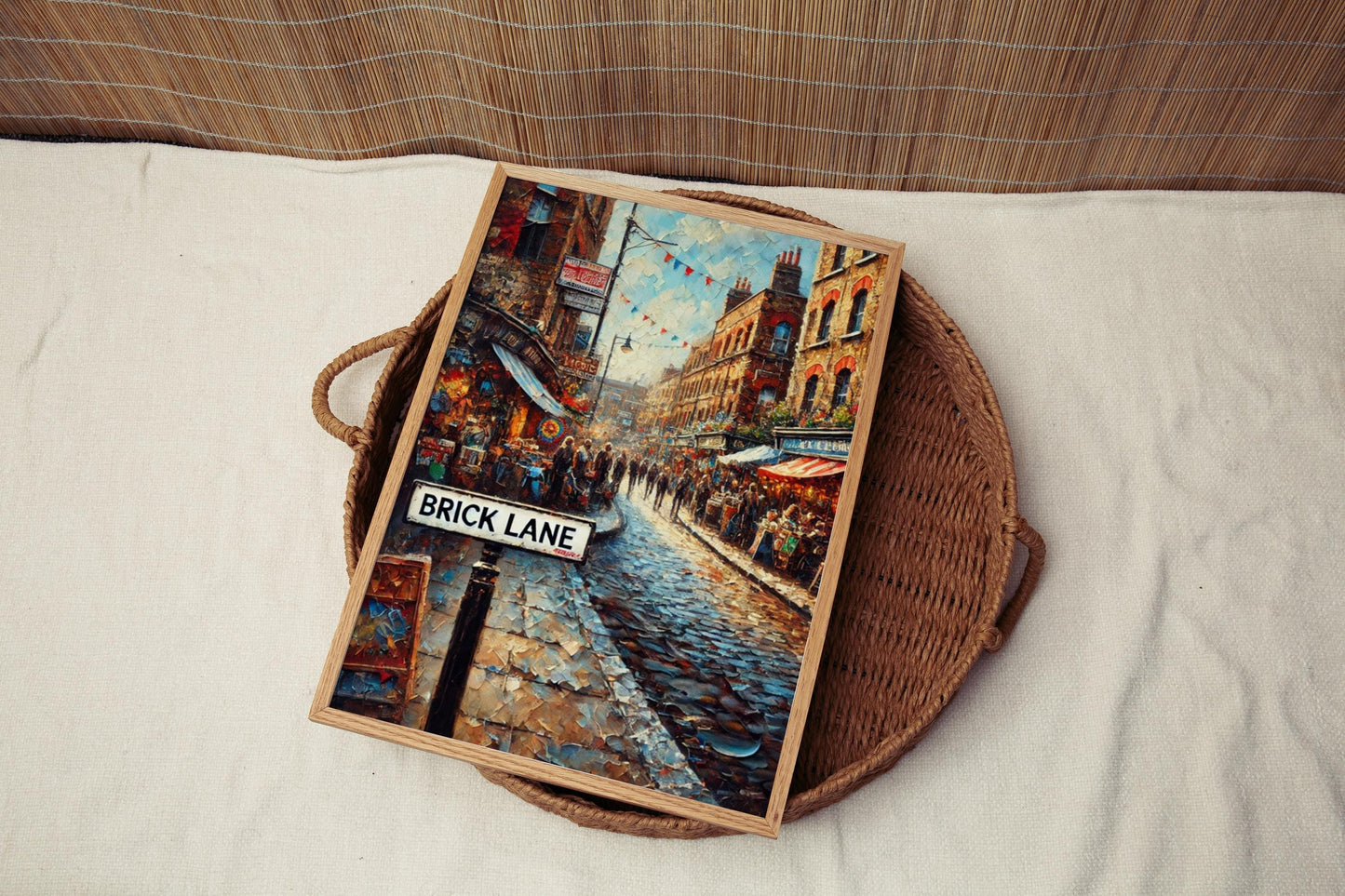 Brick Lane Wall Art London Print | UK Street Culture Travel Poster | Cityscape Gift | Personalized European Decor