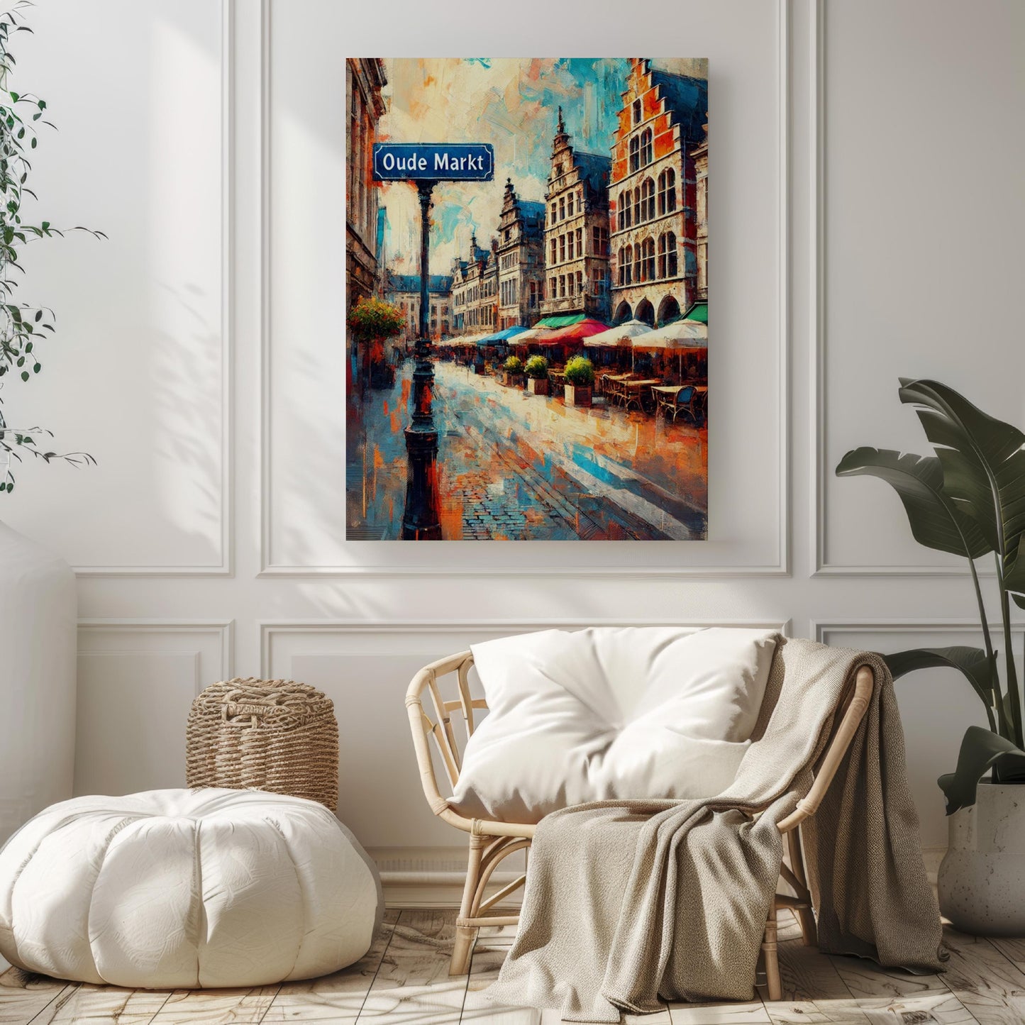 Belgium Oude Markt Wall Art Print – Leuven Travel Poster, Belgium Gift, Housewarming Decor, Belgium Artwork, Travel Print for Home