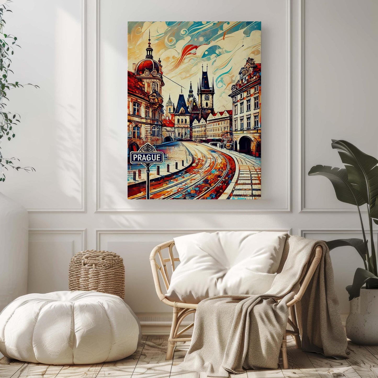 Prague Art Print - Czech Republic Wall Decor, Travel Poster, Cityscape Gift, Housewarming & Home Office Artwork