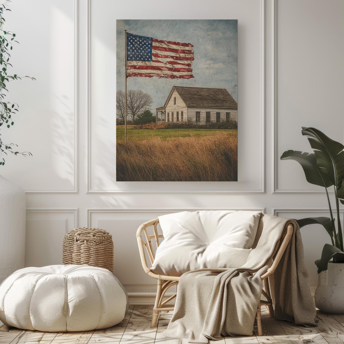 American Painting | Abstract USA Wall Art | Patriotic Wall Art | USA Poster | United States | American Independence Artwork for Home Decor