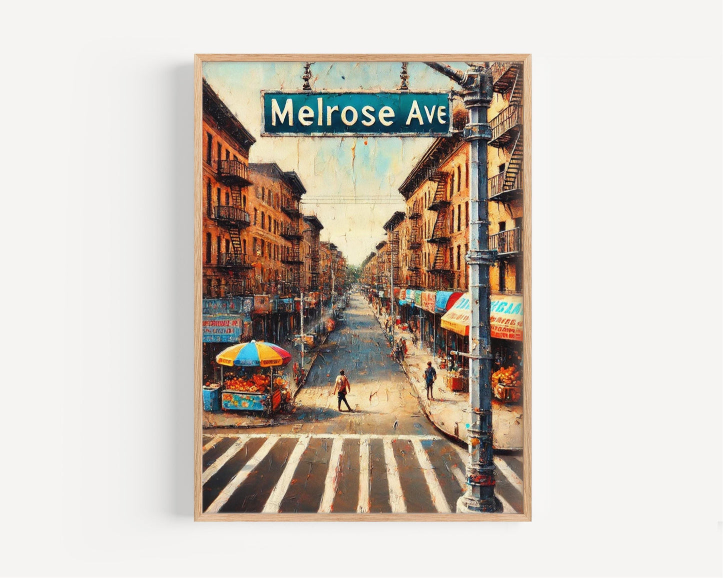 Melrose Ave Wall Art Bronx Print New York City Travel Poster Personalized State Gift Home Decor
